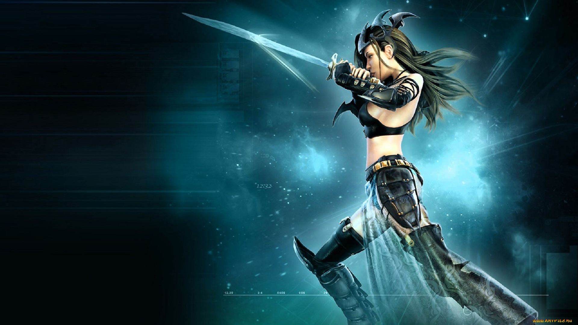 видео, игры, spellforce, , the, order, of, dawn, девушка, наряд, меч