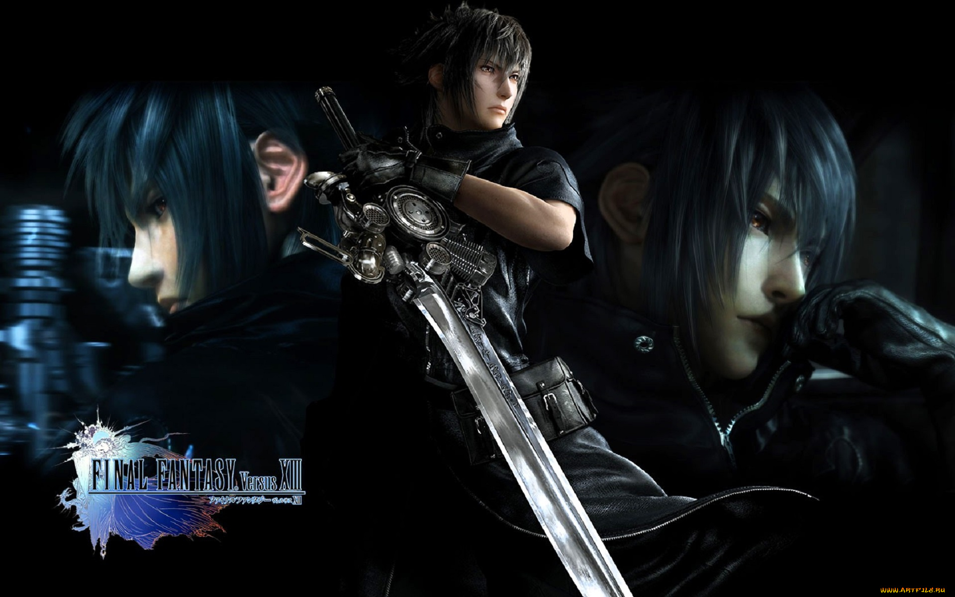 видео, игры, final, fantasy, xiii, парень, куртка, меч, перчатки