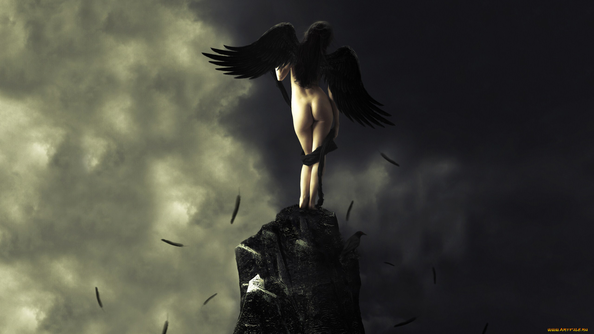 3д, графика, angel, ангел, temptation, девушка