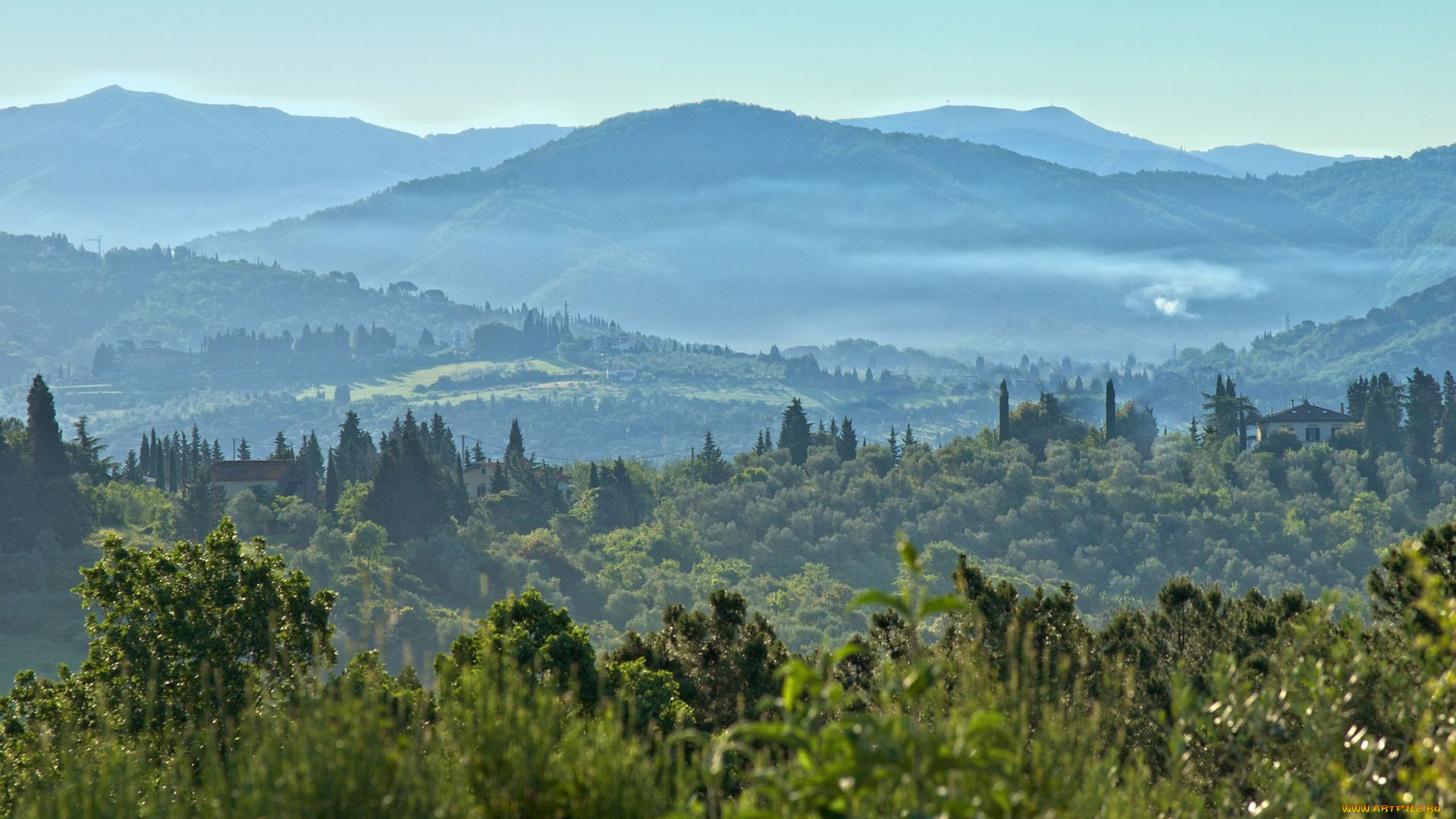 italy, природа, пейзажи, деревья, горы, италия