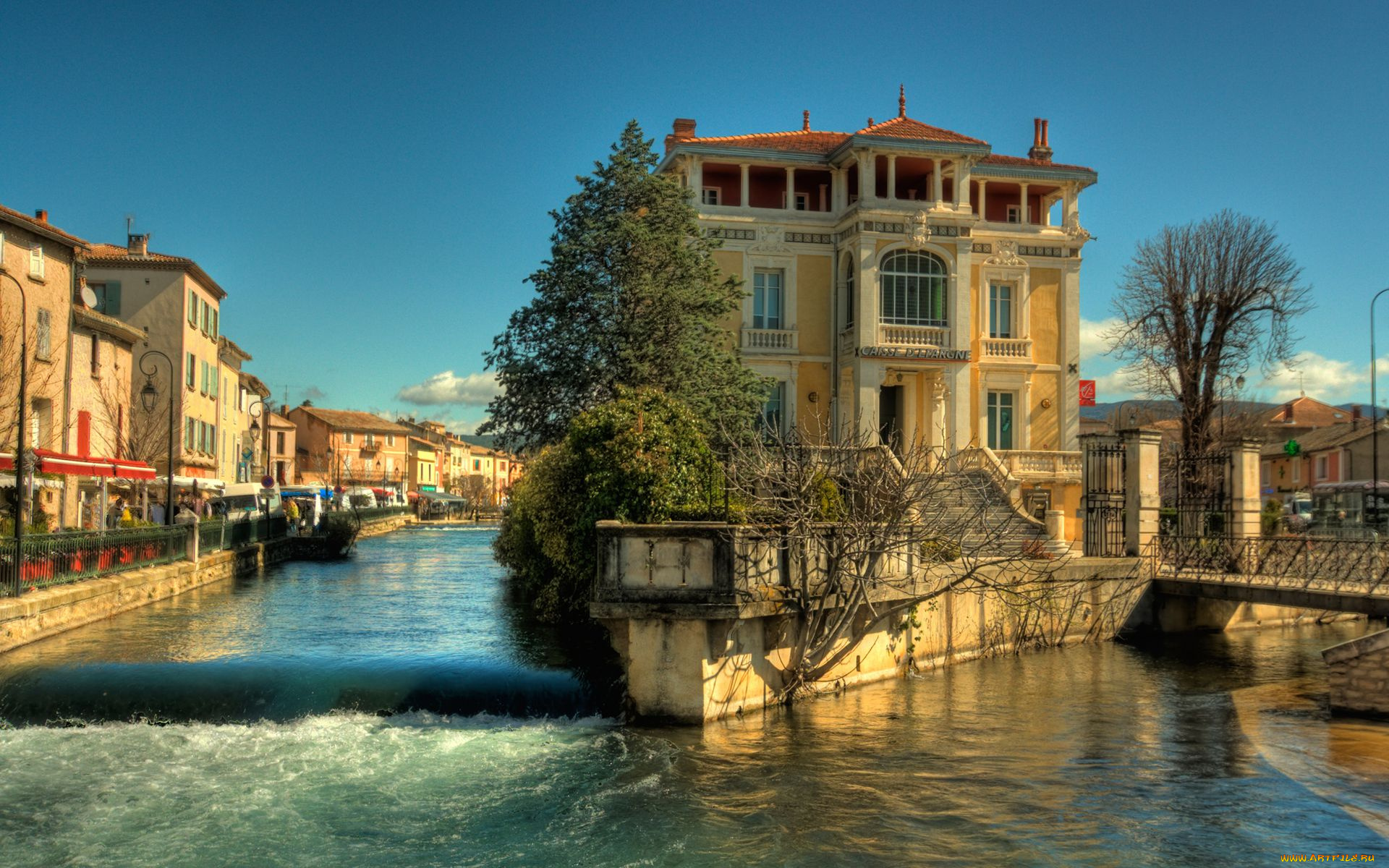 france, города, улицы, площади, набережные, дома, мостик, канал, франция, река