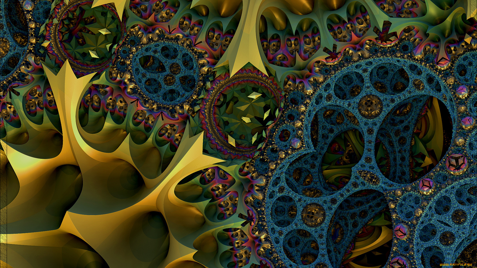 3д, графика, fractal, фракталы, узор, цвета, фон