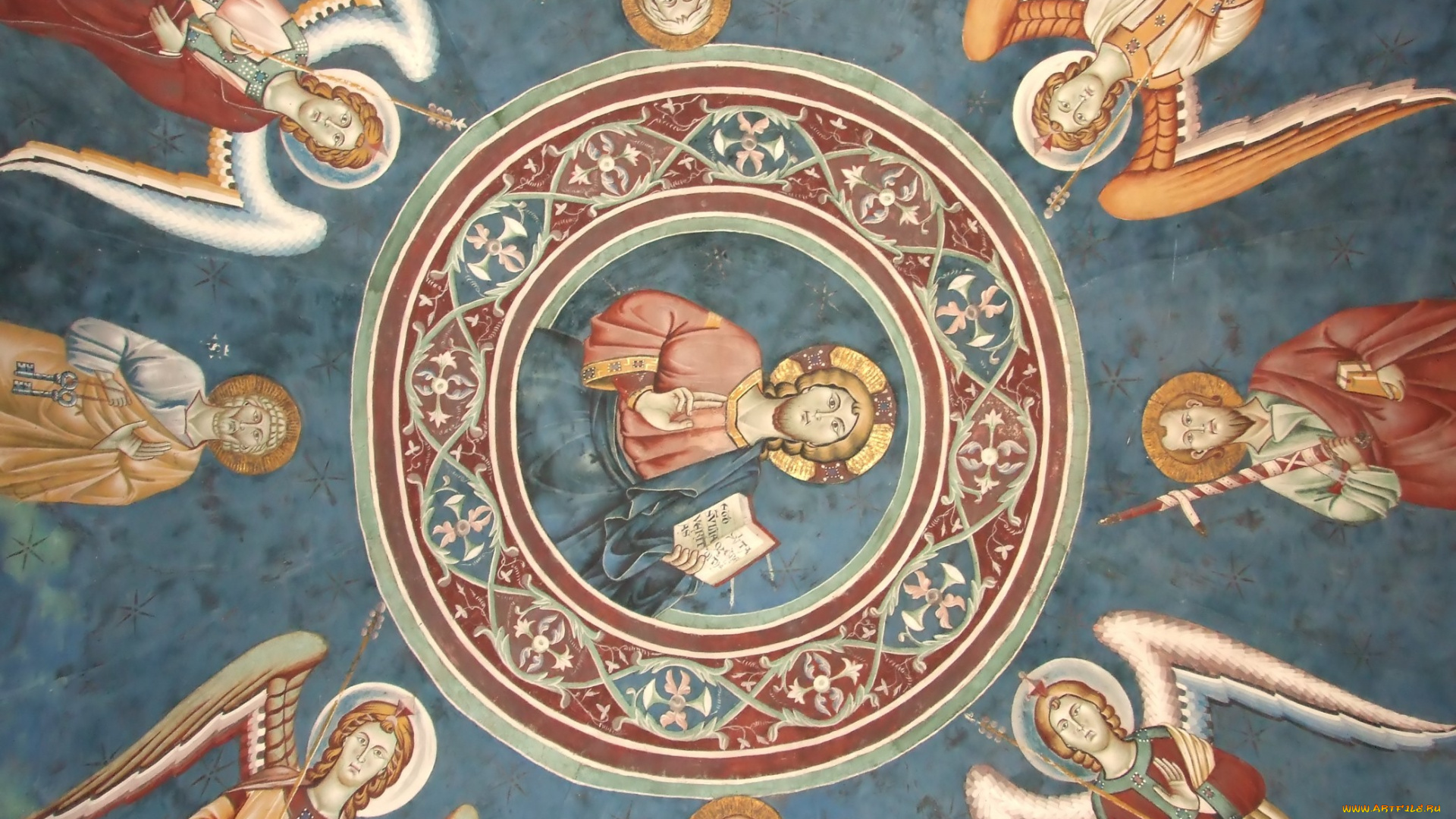 интерьер, убранство, роспись, храма, ангелы
