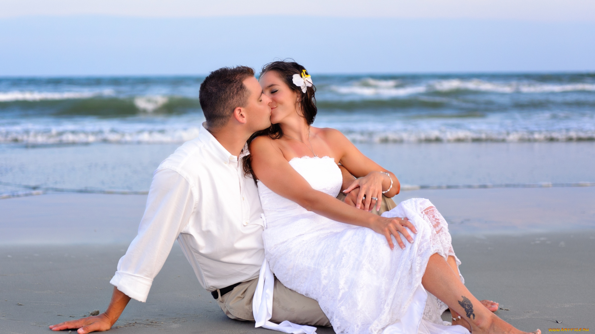 разное, мужчина, женщина, море, поцелуй, чувства, пара, невеста, жених