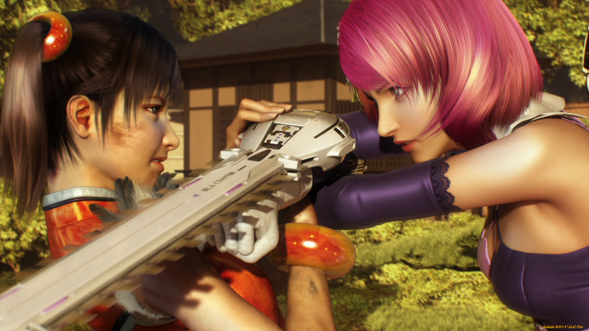 tekken, blood, vengeance, видео, игры, девушки, пила, бой, люди