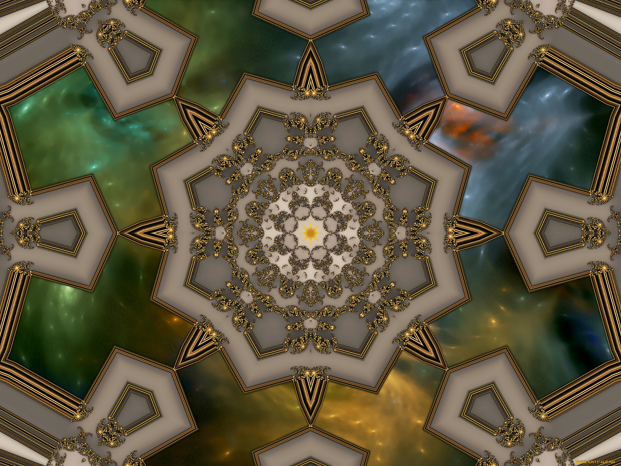 3д, графика, fractal, фракталы, узор, цвета, фон