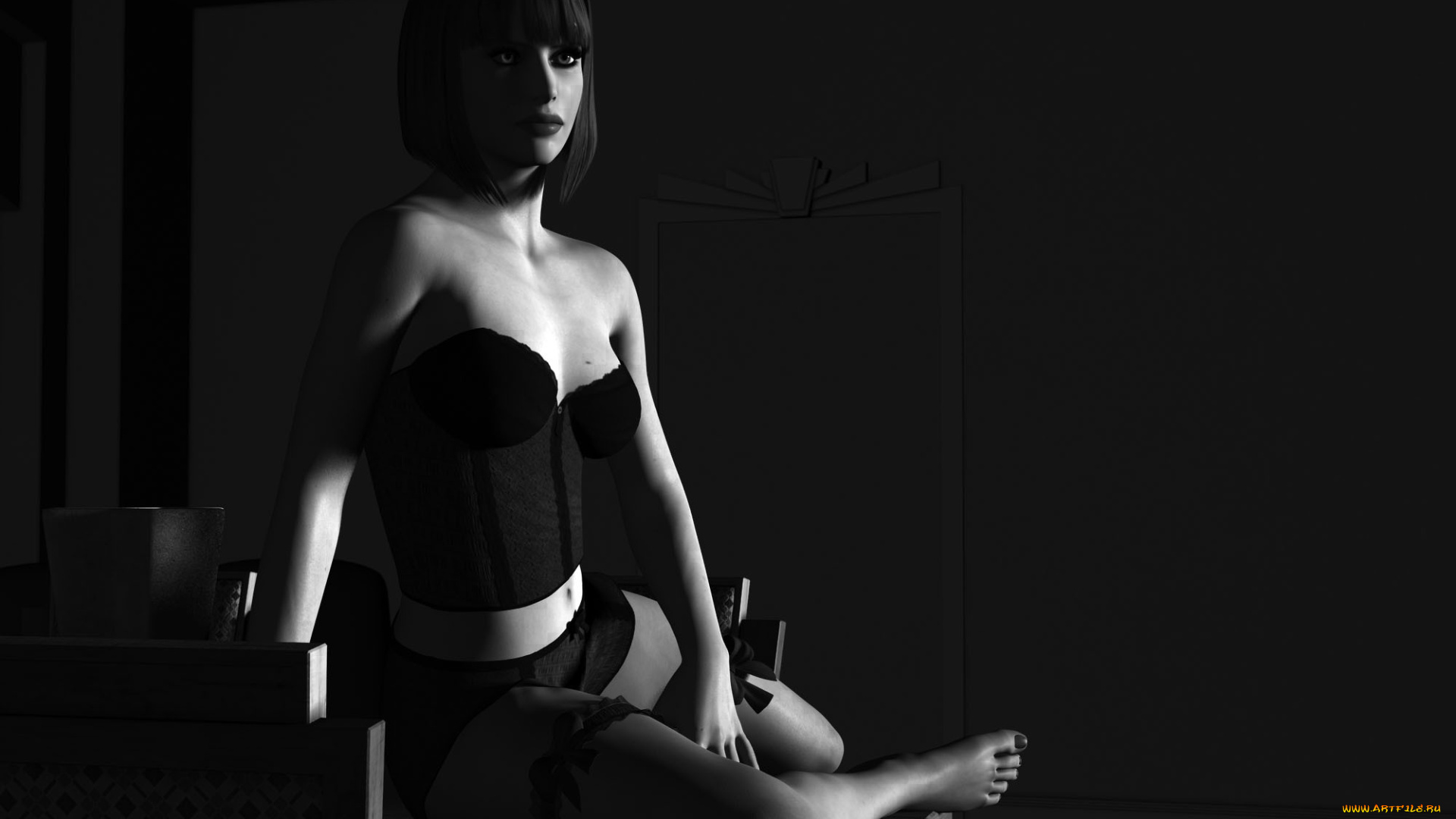 3д, графика, people, люди, девушка, взгляд