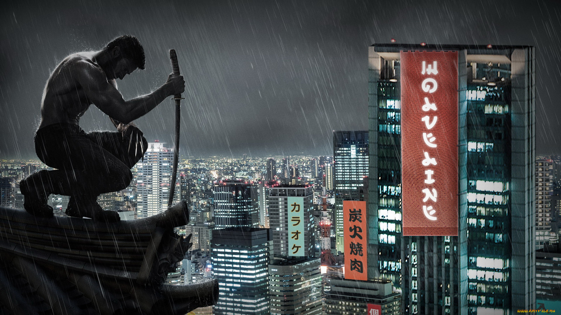 кино, фильмы, the, wolverine, город, росомаха