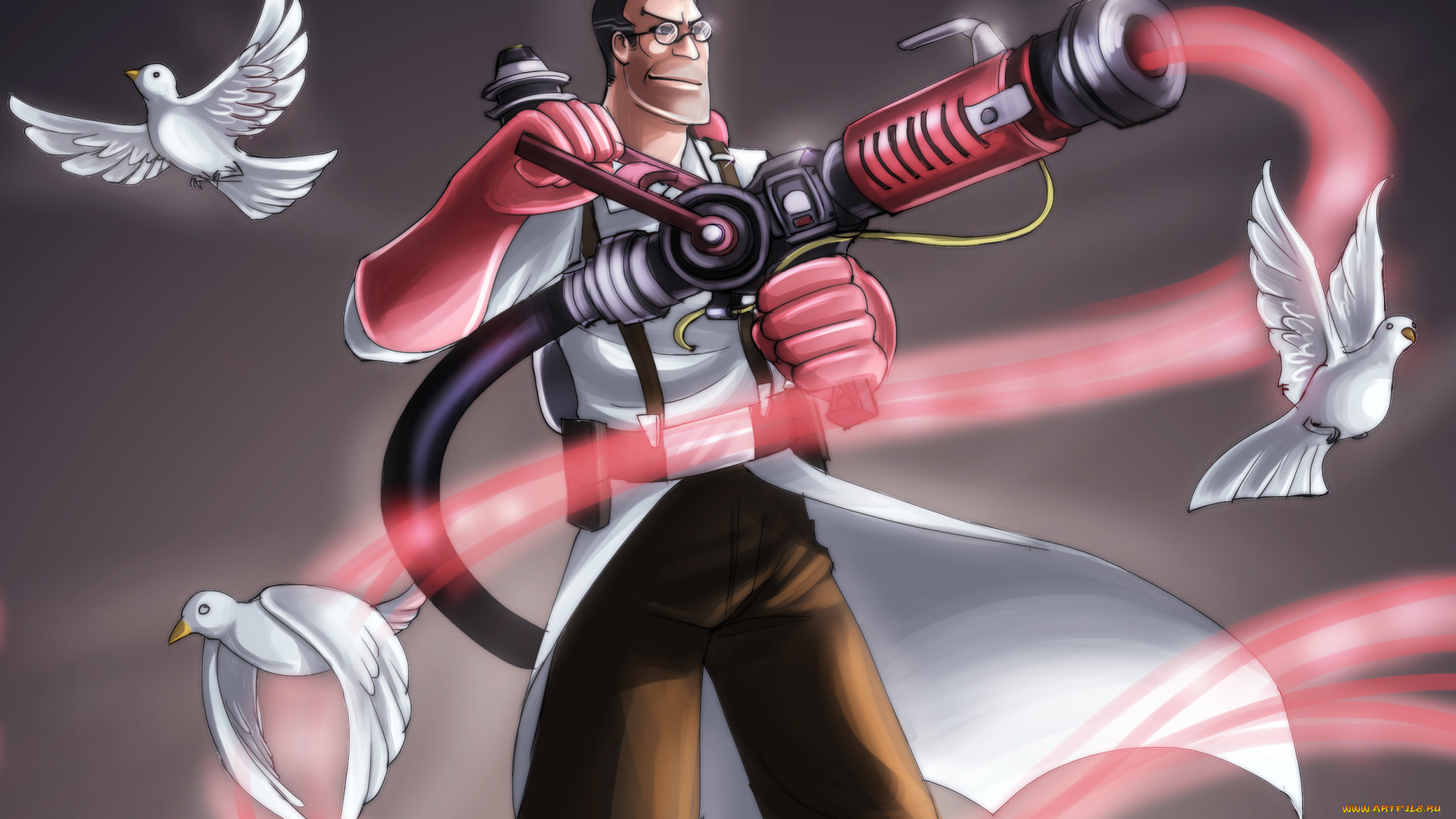 рисованные, люди, оружие