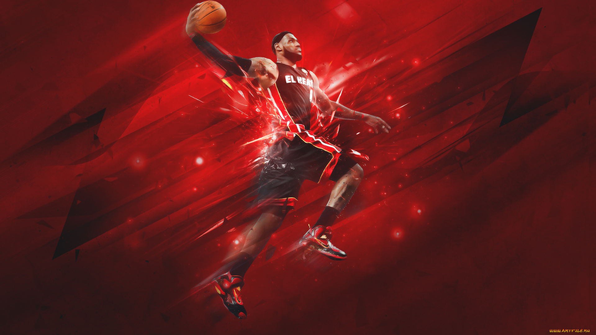 спорт, nba, красный, майами, heat, miami, баскетбол, хит, lebron, james