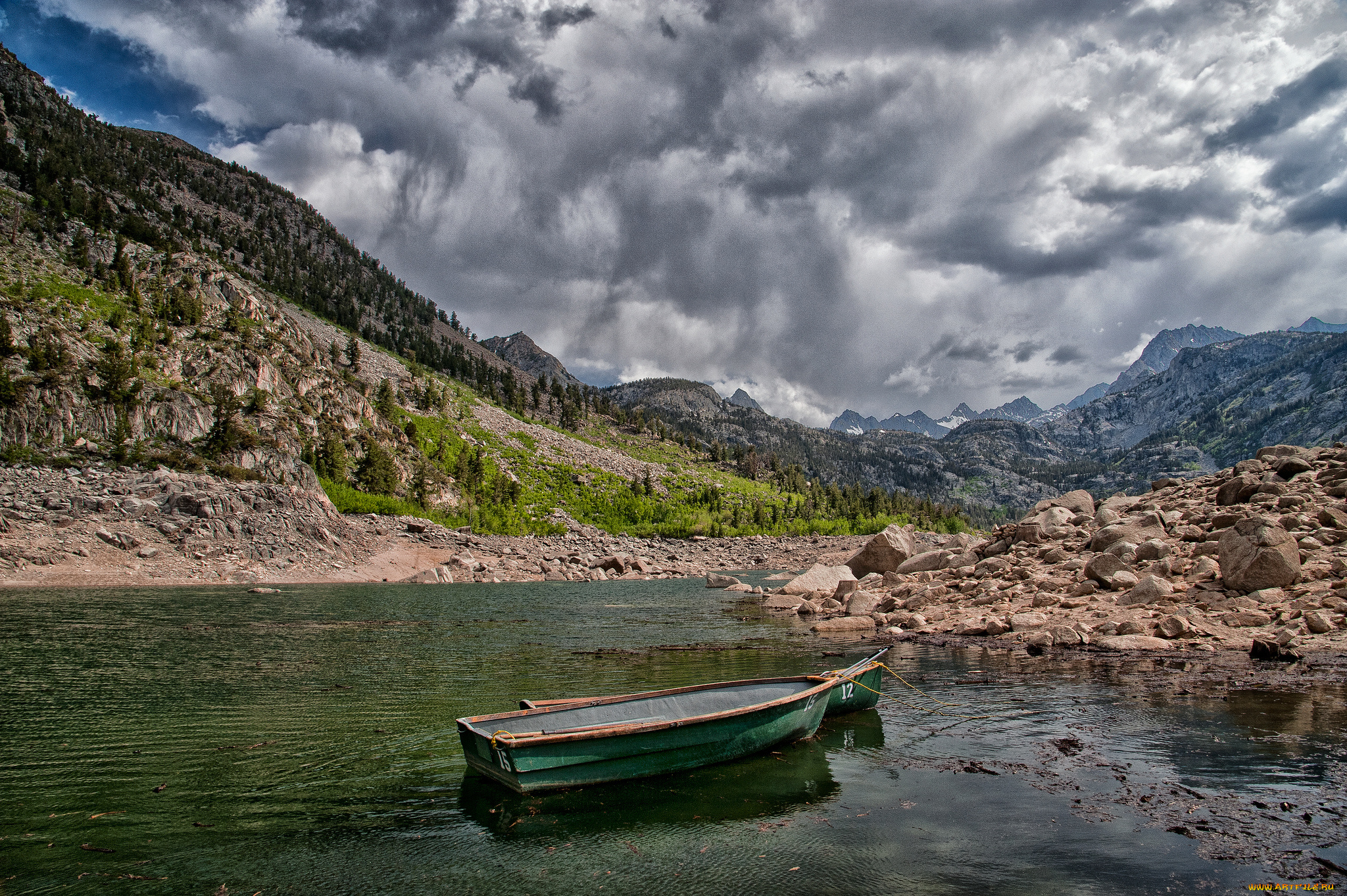 lake, sabrina, california, корабли, лодки, шлюпки, озеро, сабрина, калифорния, горы, камни