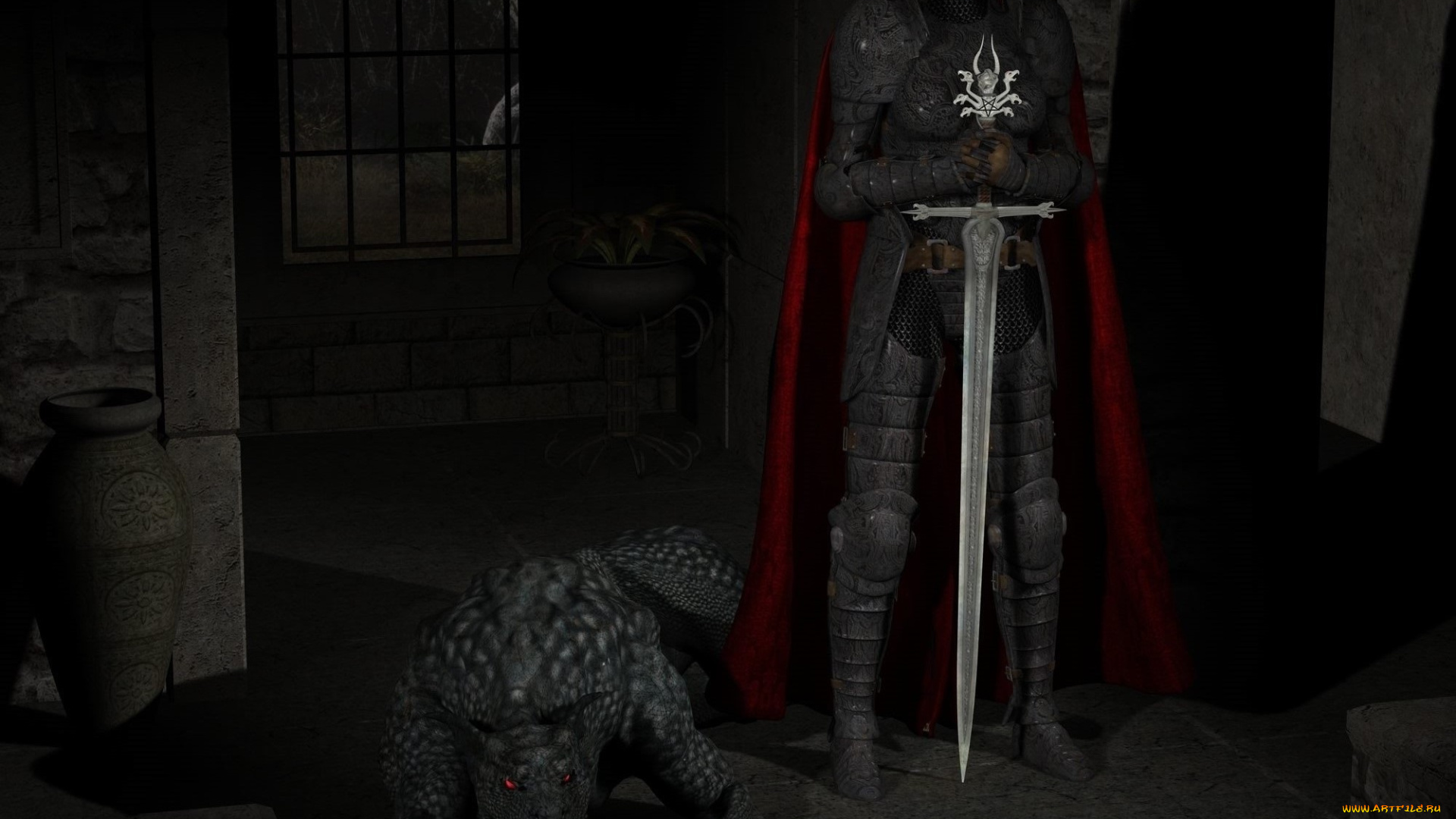 3д, графика, амазонки, , amazon, меч, воин, девушка, существо