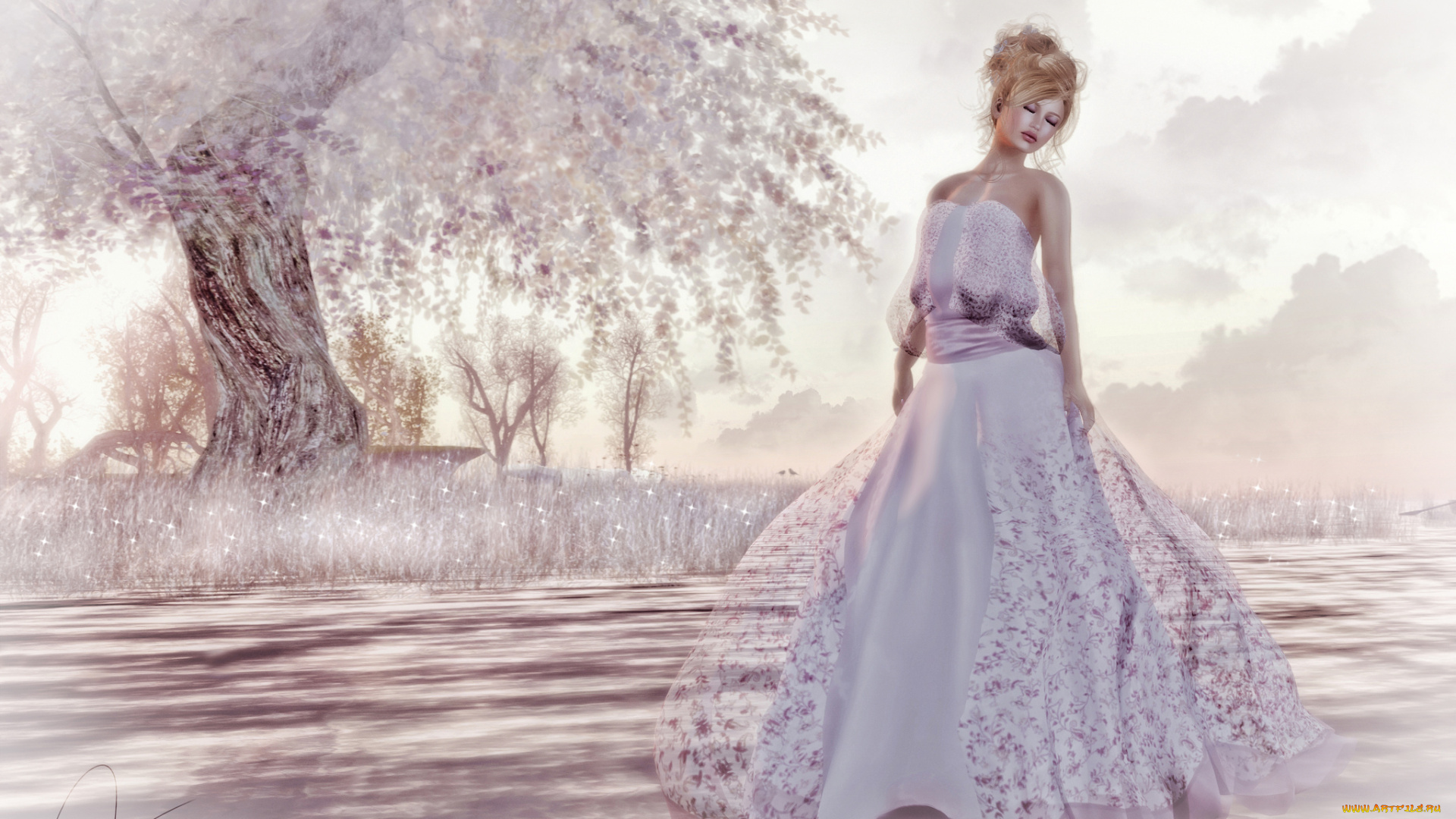 3д, графика, люди, , people, платье