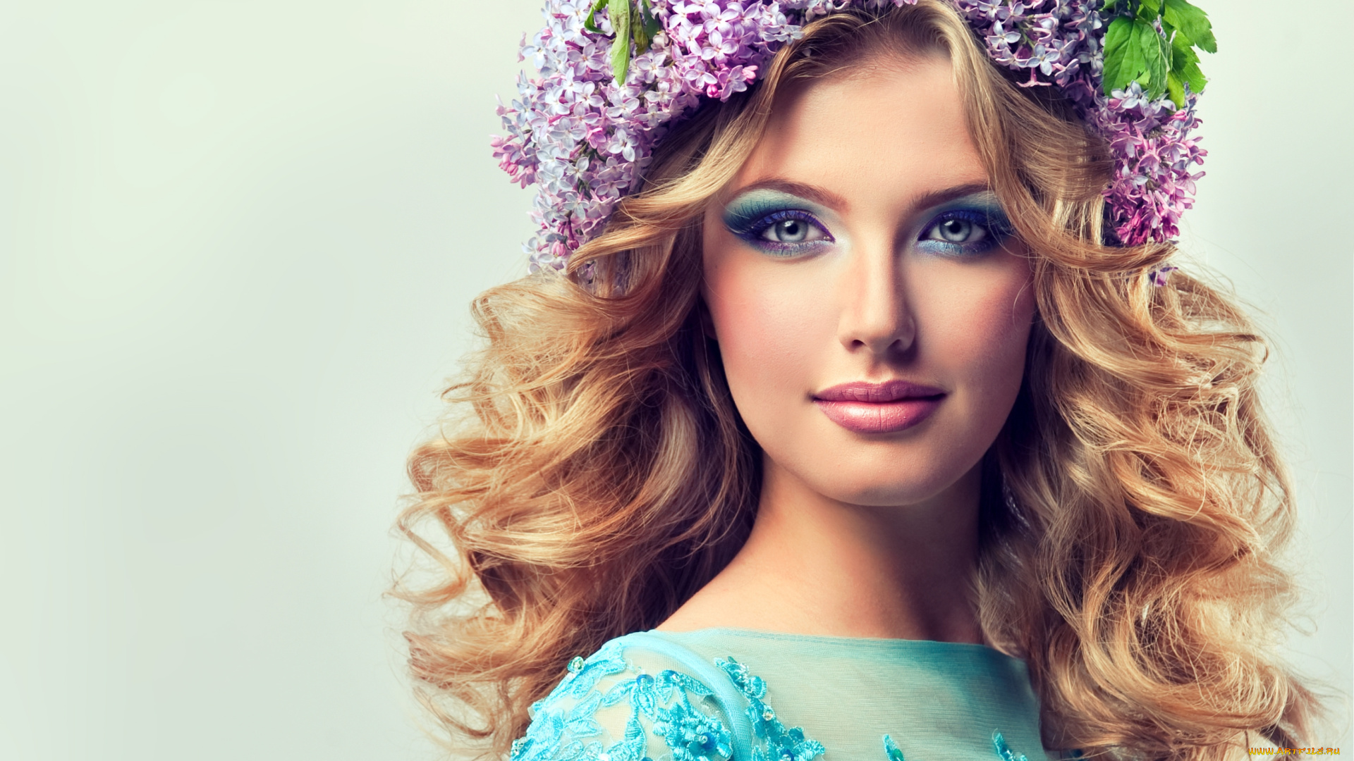 девушки, -unsort, , лица, , портреты, локоны, сирень