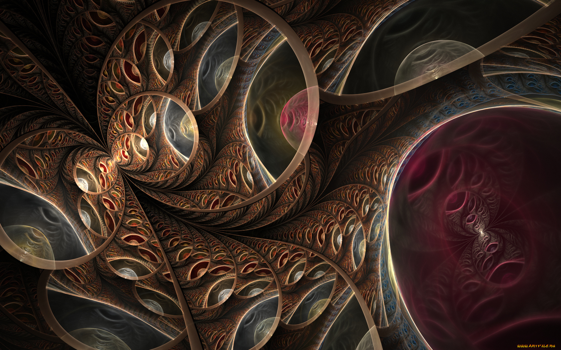 3д, графика, фракталы, , fractal, узор, фон, цвета