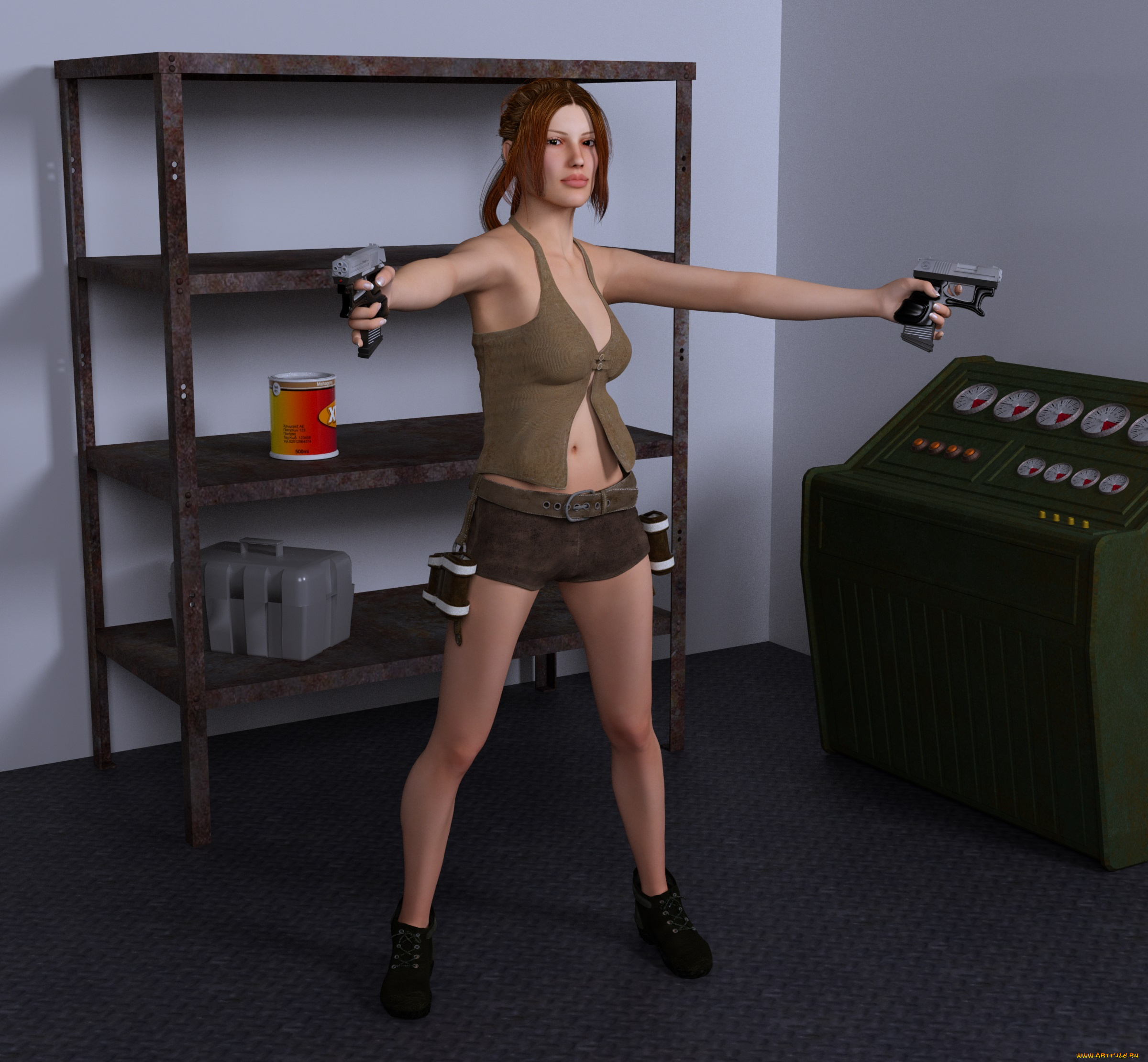 3д, графика, люди, , people, оружие, взгляд, девушка