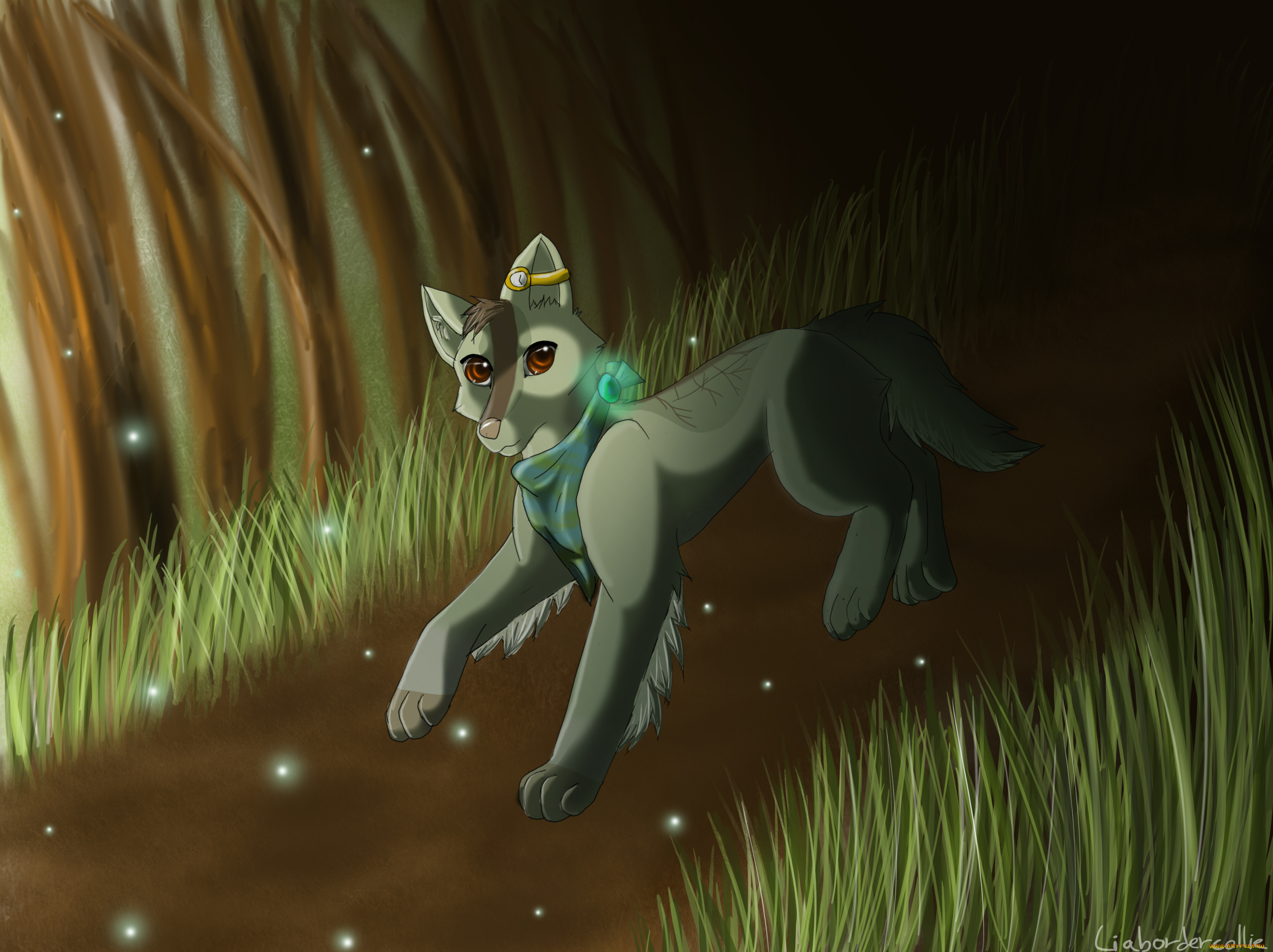 рисованные, животные, , сказочные, , мифические, собака, фон