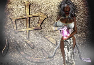 Картинка 3д+графика фантазия+ fantasy взгляд девушка