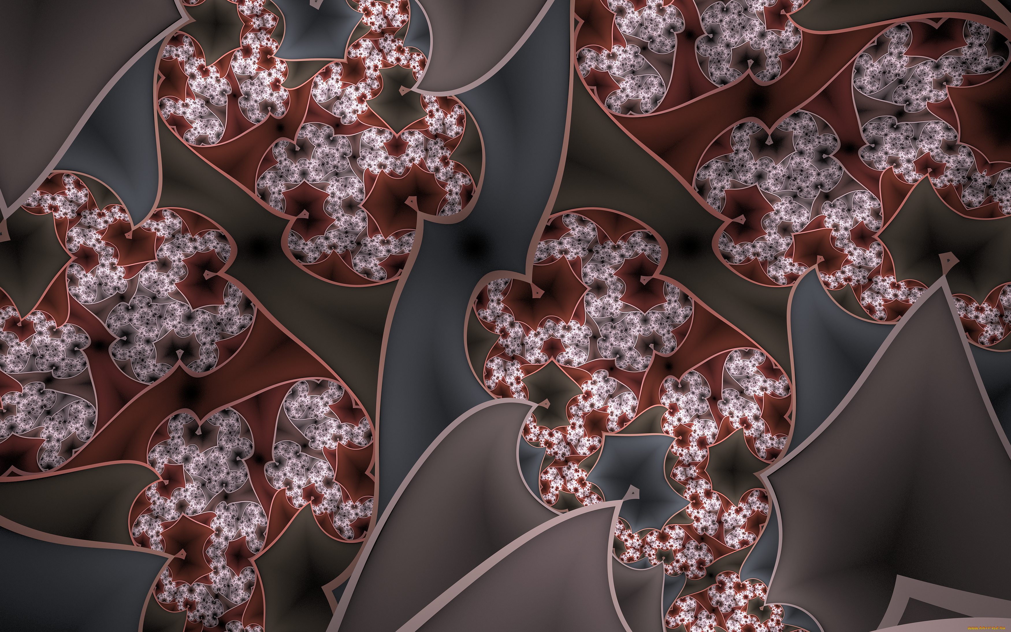 3д, графика, фракталы, , fractal, узор, фон, цвета