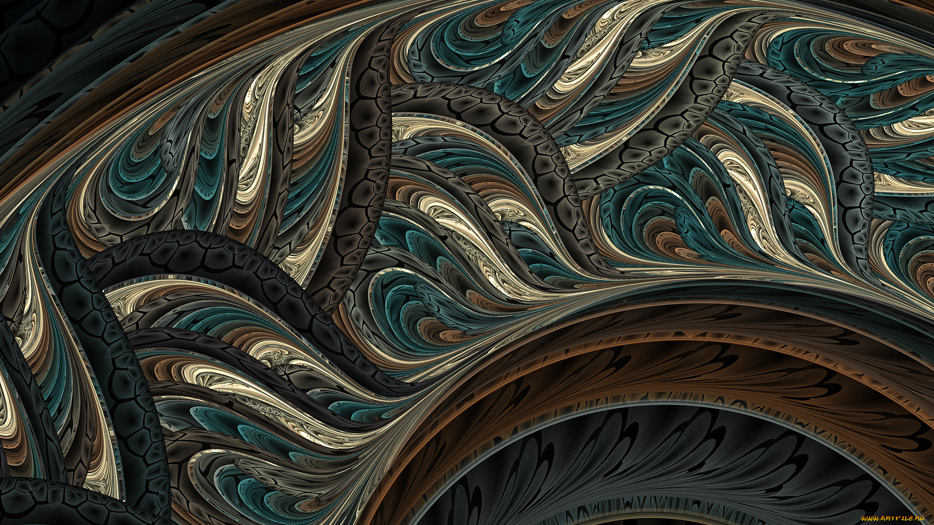 3д, графика, фракталы, , fractal, фон, цвета, узор