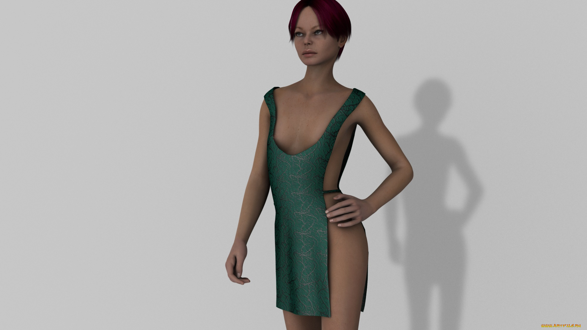 3д, графика, люди, , people, девушка, взгляд, фон