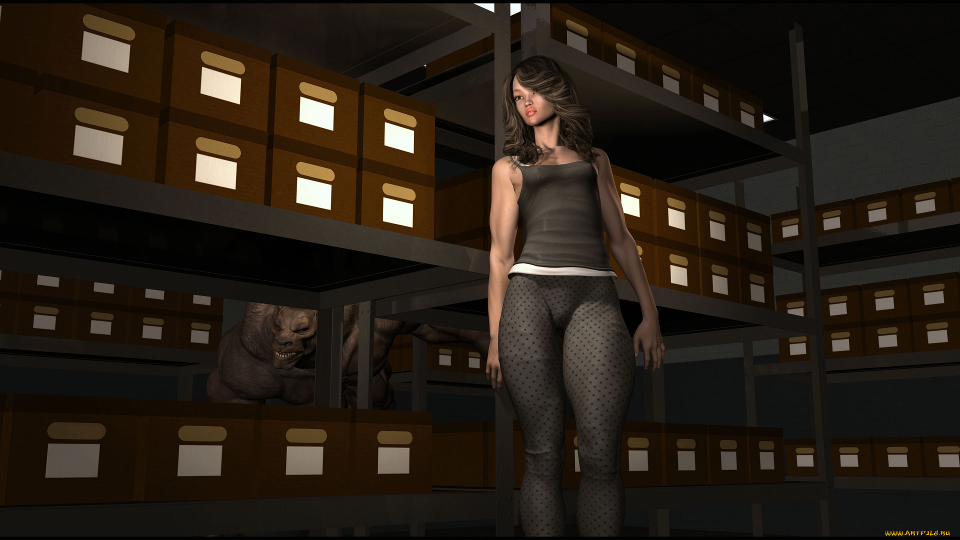 3д, графика, люди, , people, девушка, взгляд, фон