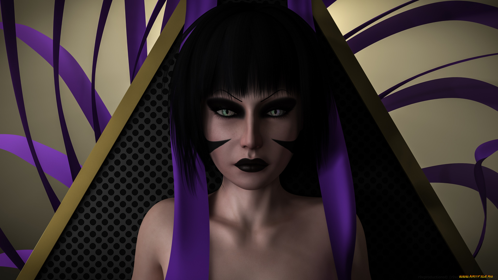 3д, графика, портрет, , portraits, фон, девушка, взгляд