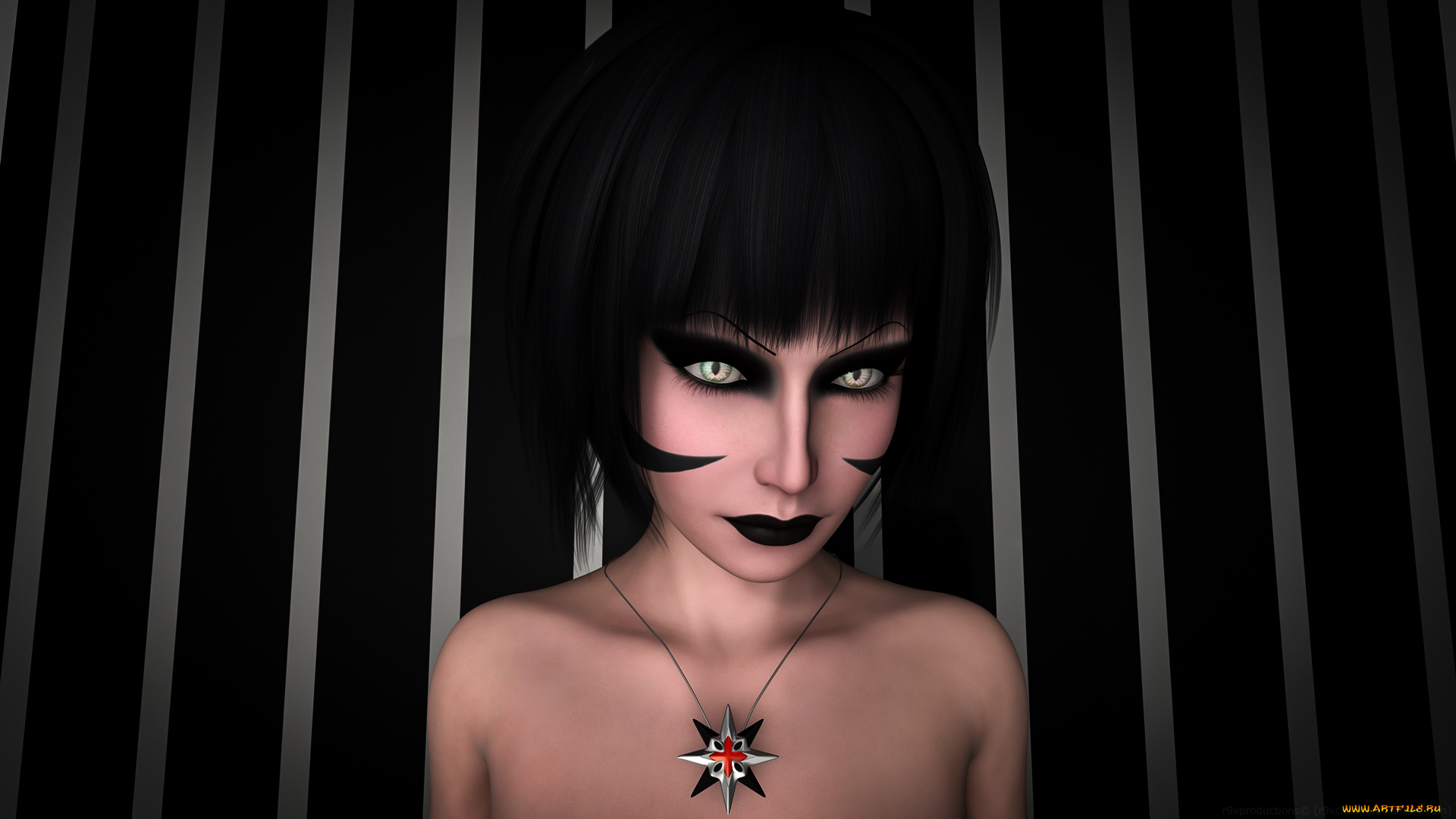 3д, графика, портрет, , portraits, фон, взгляд, девушка