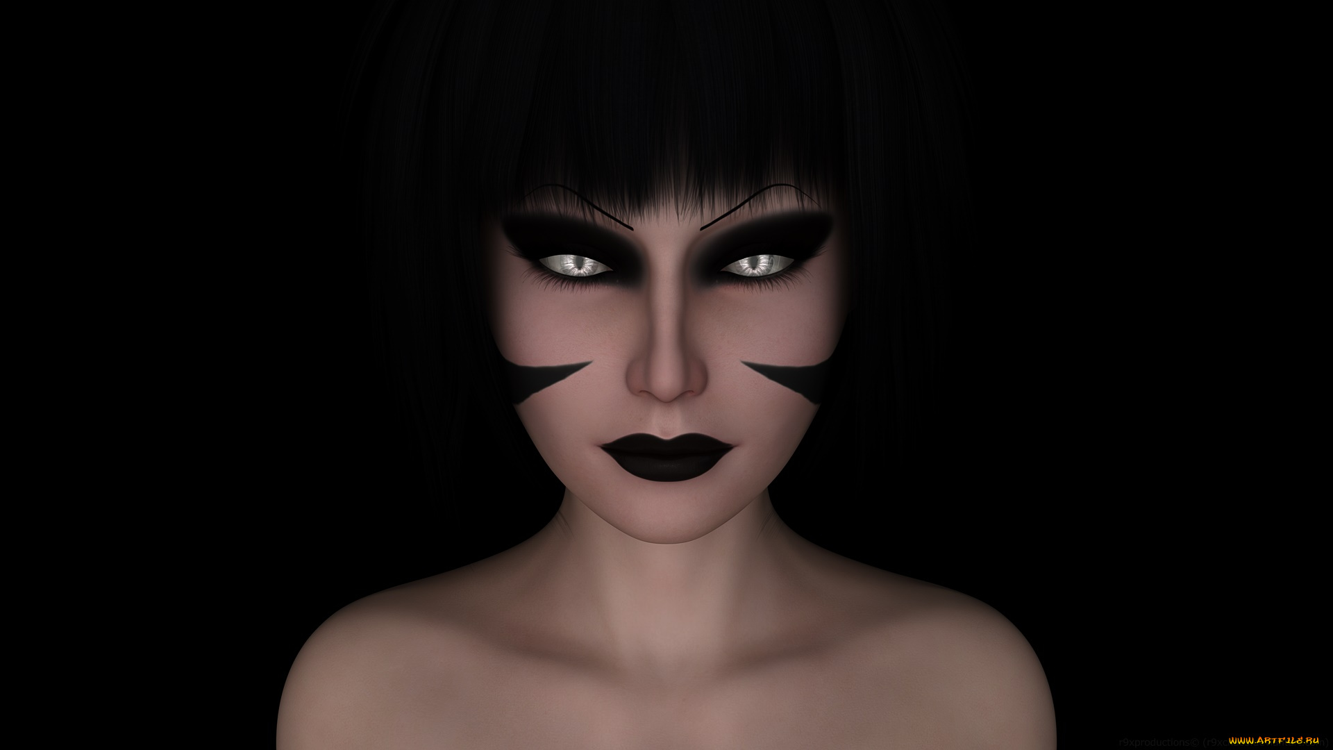 3д, графика, портрет, , portraits, фон, взгляд, девушка