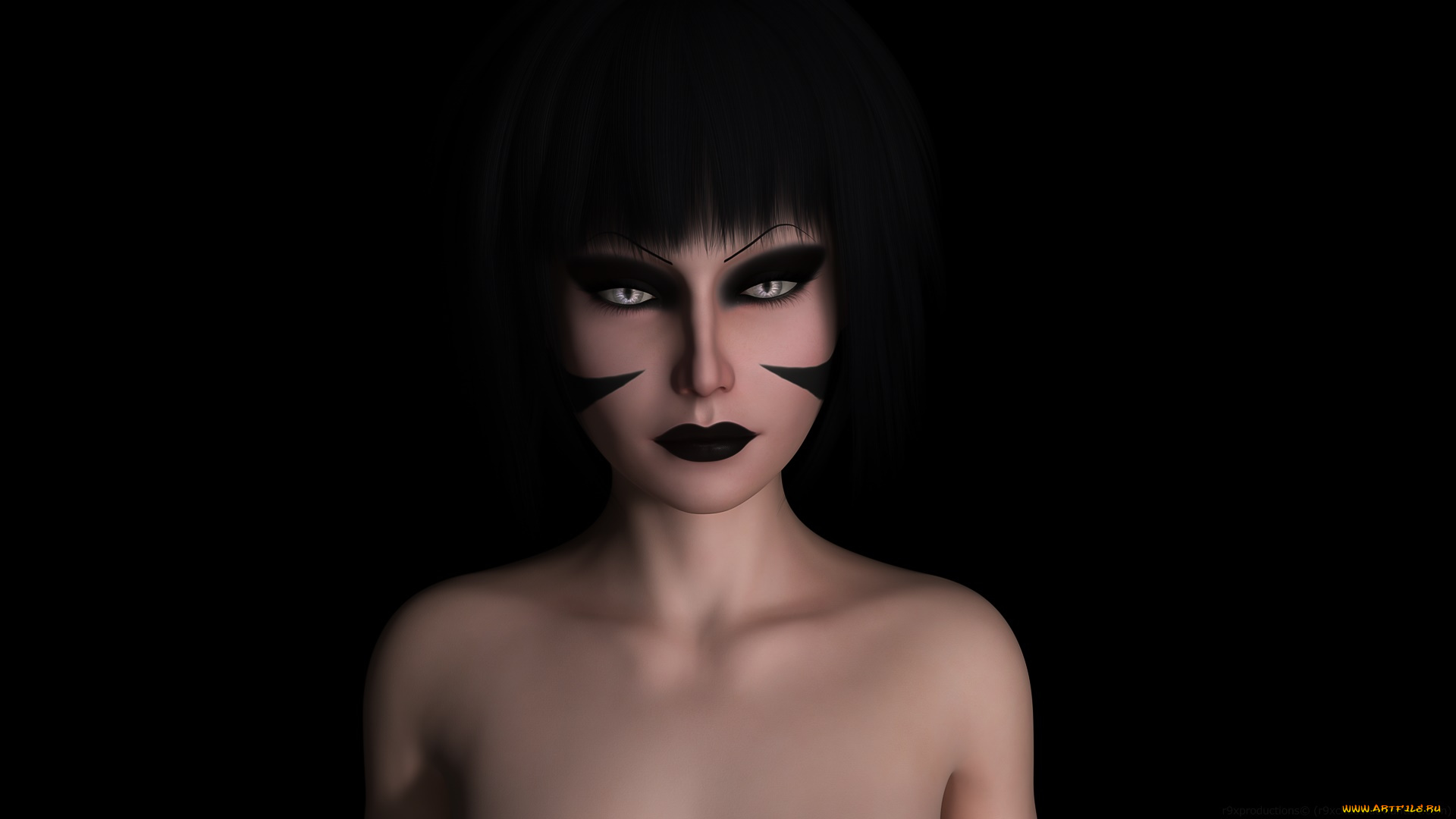 3д, графика, портрет, , portraits, фон, взгляд, девушка