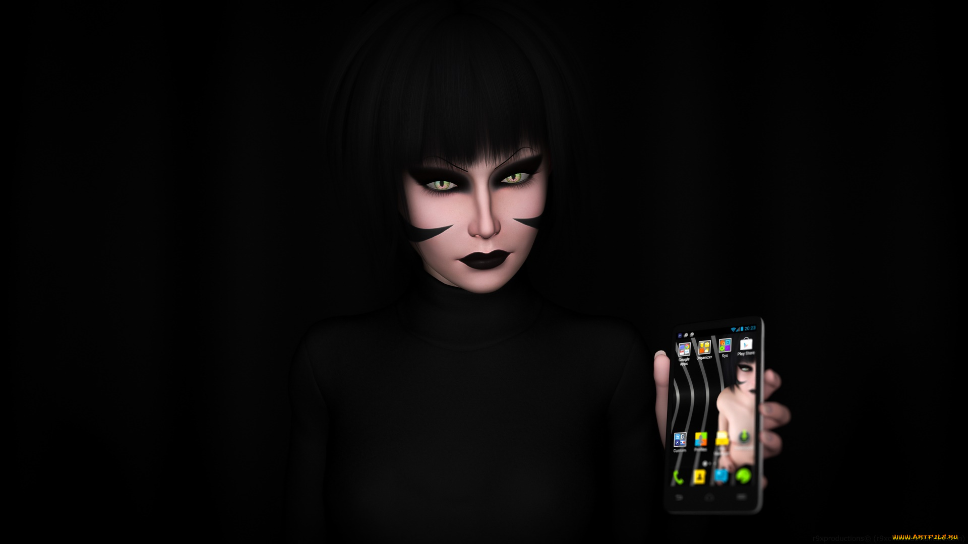 3д, графика, портрет, , portraits, фон, взгляд, девушка