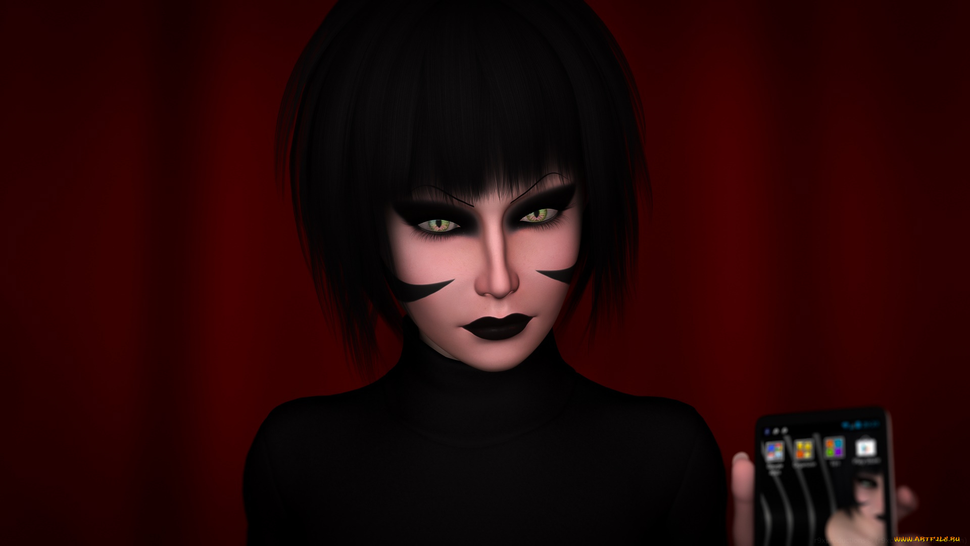 3д, графика, портрет, , portraits, фон, взгляд, девушка