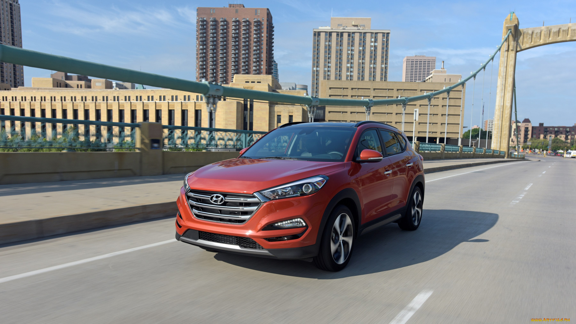 автомобили, hyundai, красный, tucson, us-spec, 2016г