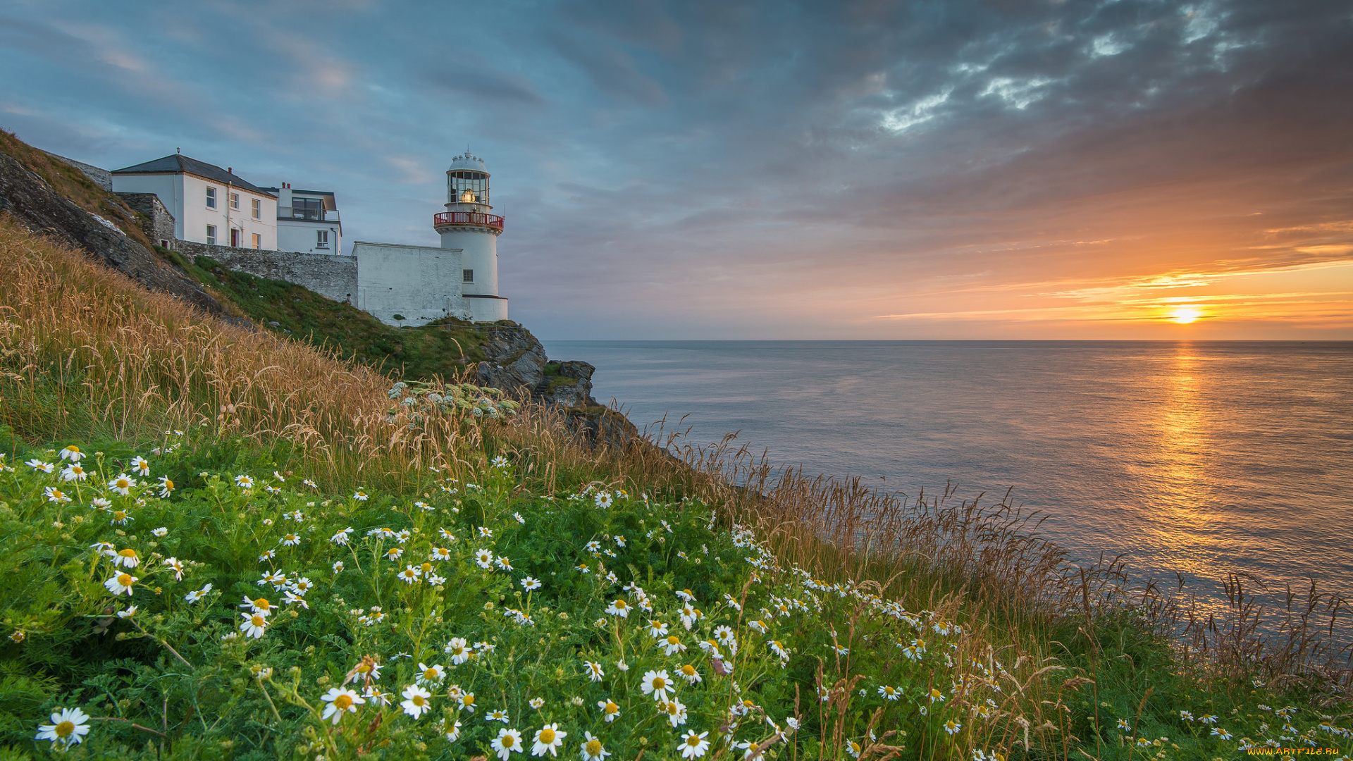 природа, маяки, рассвет, маяк, побережье