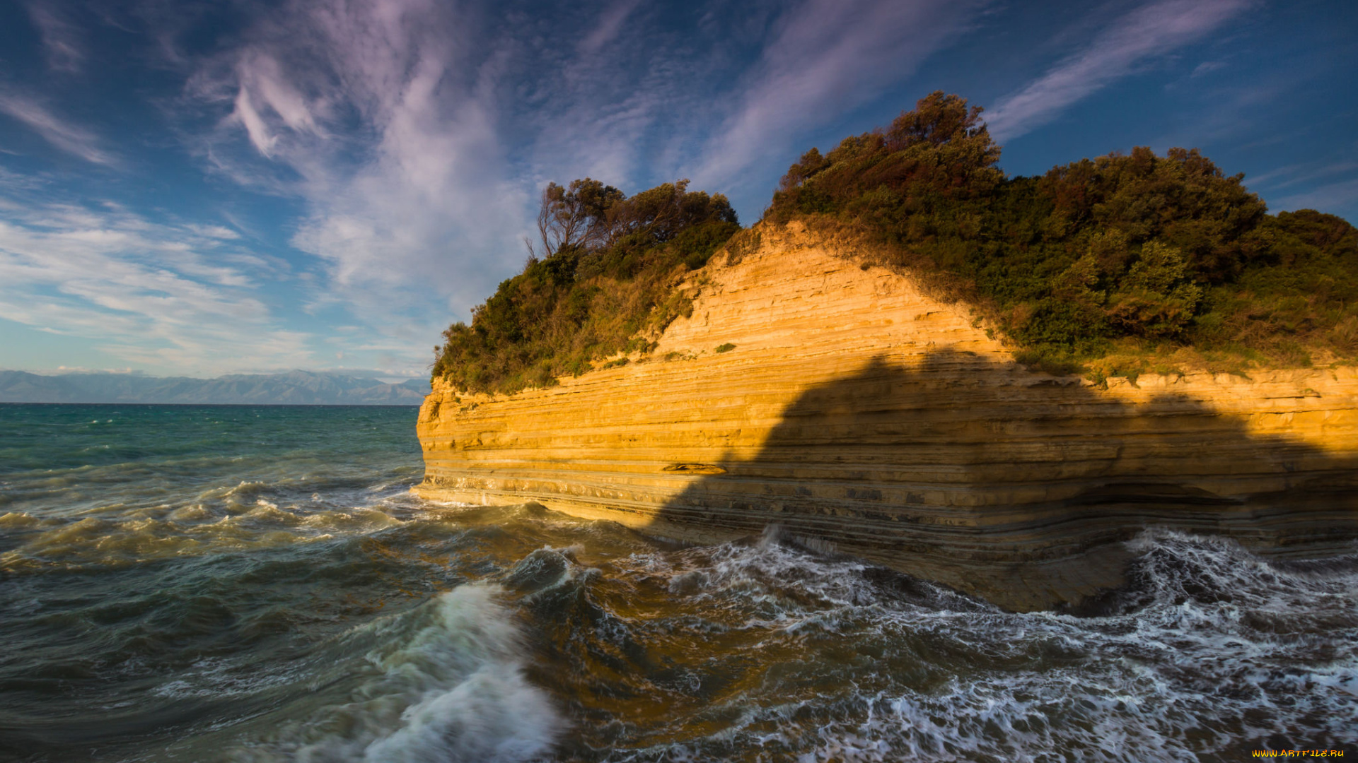 природа, побережье, скалы, волны, берег, океан