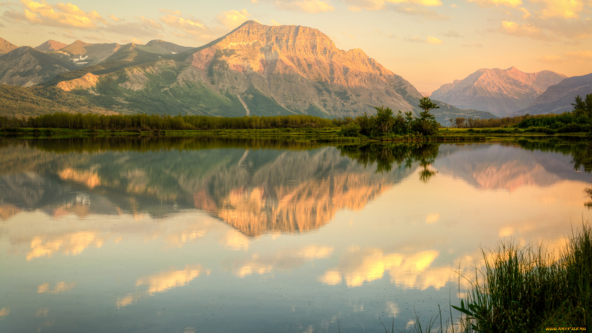 природа, реки, озера, река, лес, горы