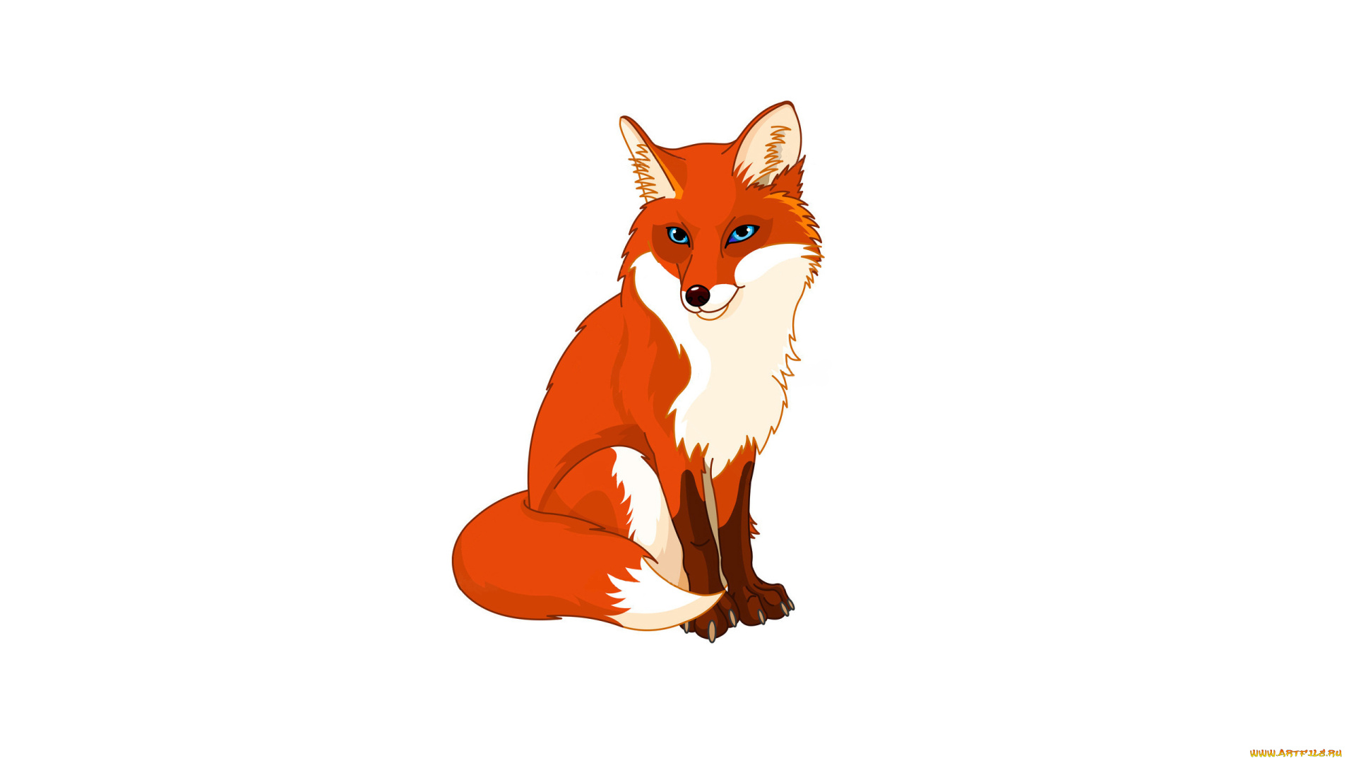 рисованное, животные, , лисы, белый, фон, лиса, fox