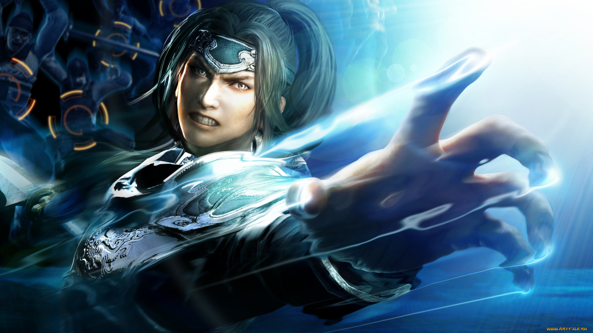 видео, игры, dynasty, warriors, рука, магия, парень, воин, dynasty, warriors, арт, враги, копье