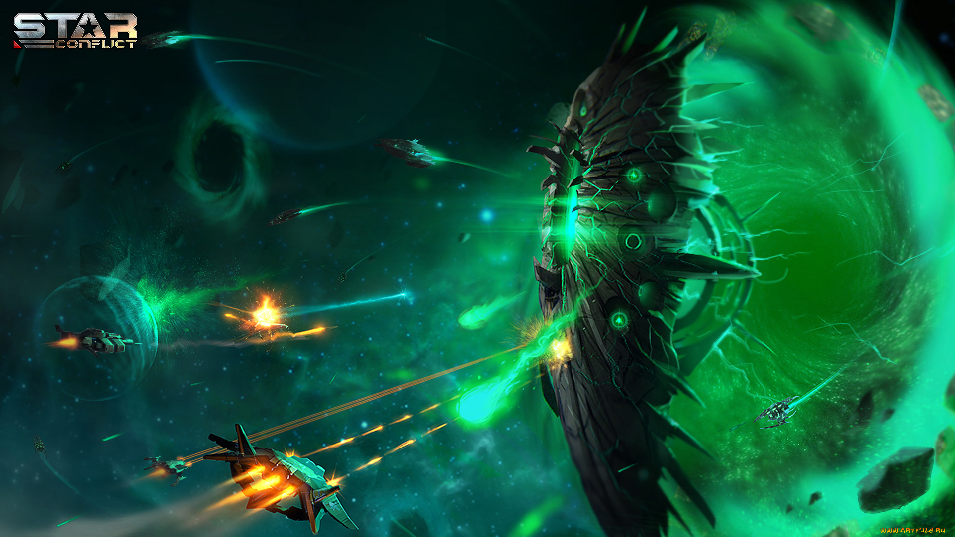 видео, игры, star, conflict, планета, вселенная, космические, корабли, полет