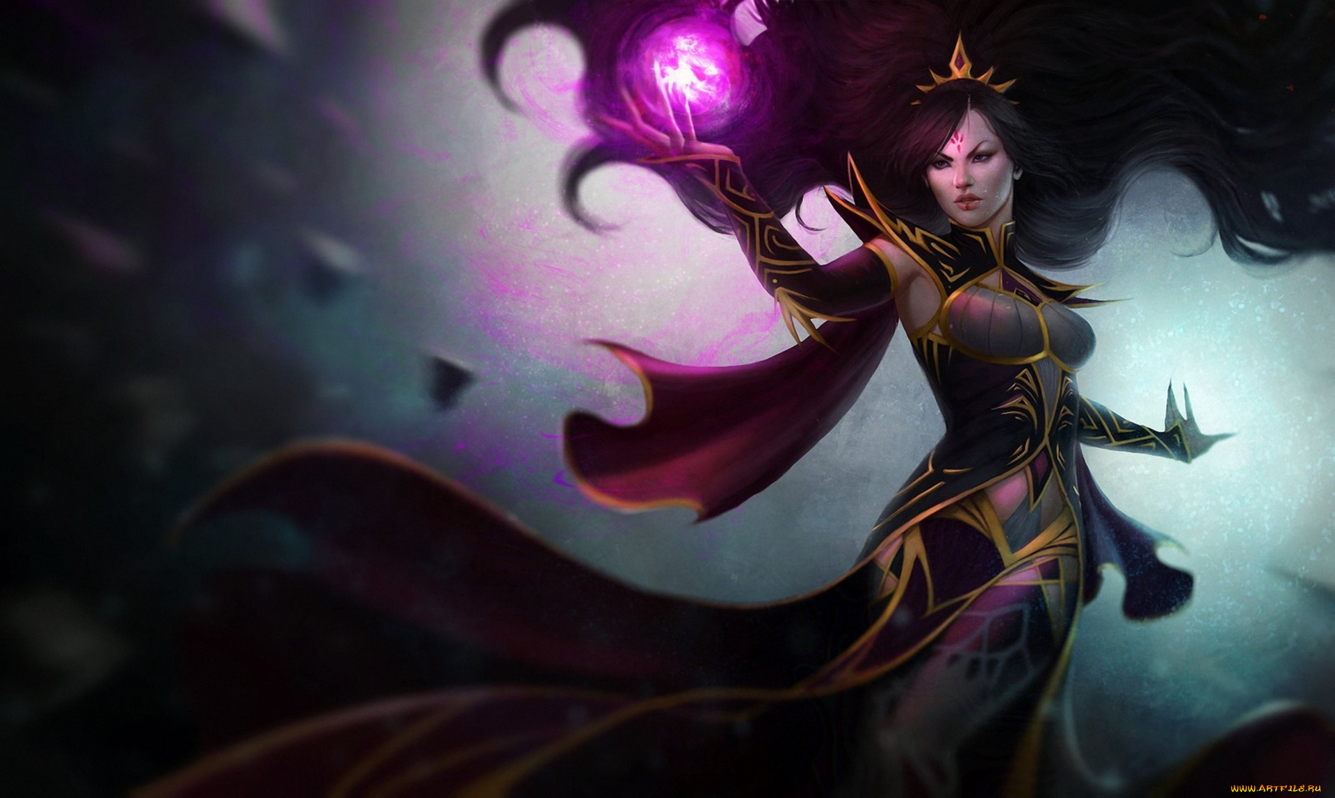 видео, игры, diablo, iii, волосы, магия, девушка, arcana, unleashed, reaper, of, souls