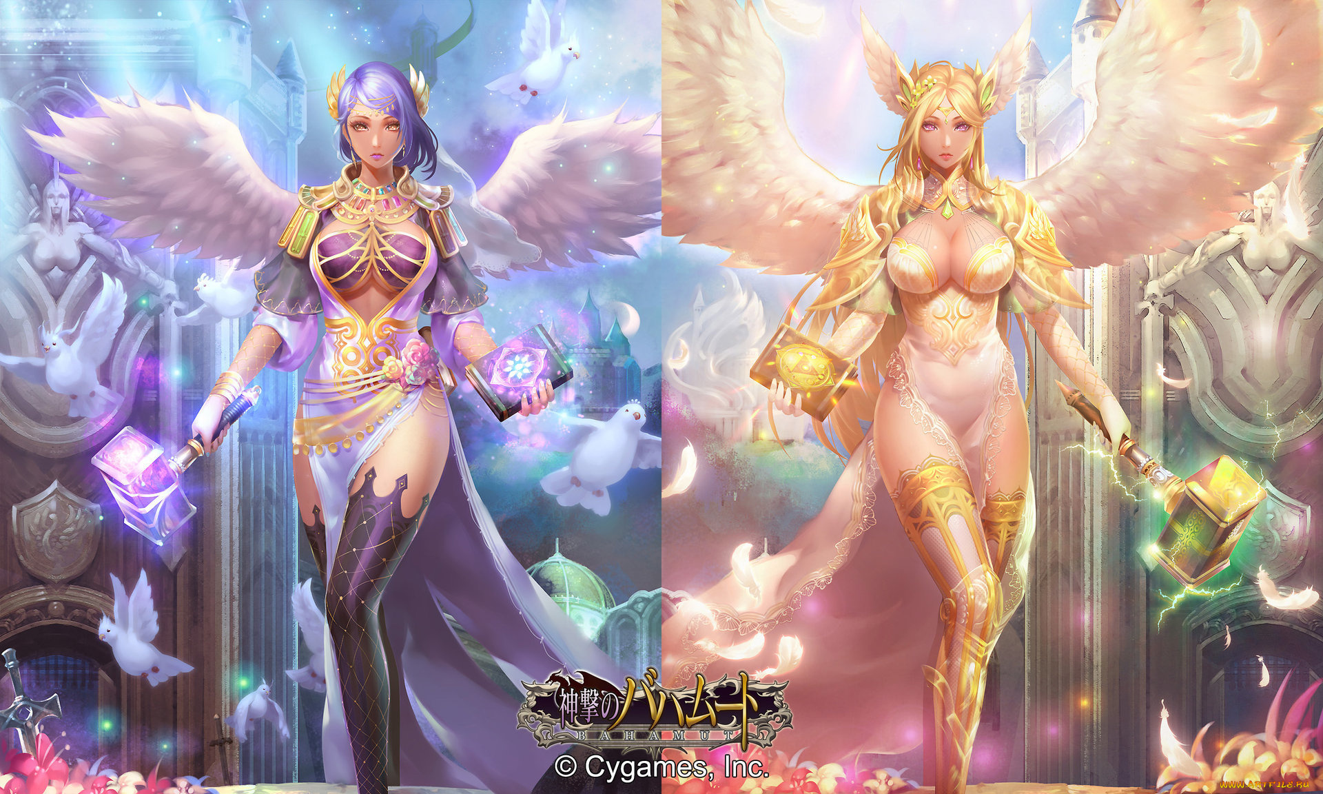 видео, игры, ~~~другое~~~, девушки, крылья, оружие, птицы