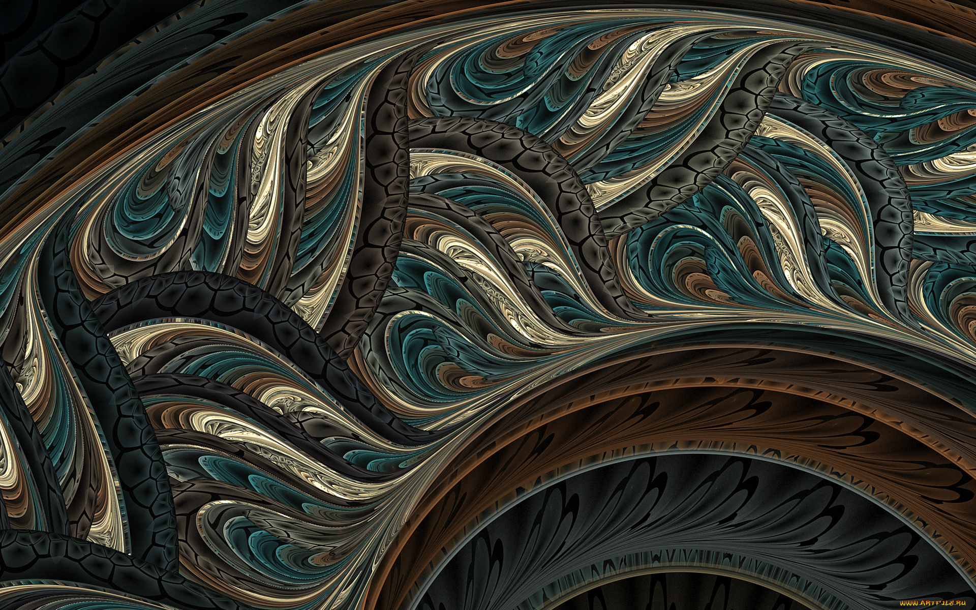 3д, графика, фракталы, , fractal, фон, цвета, узор