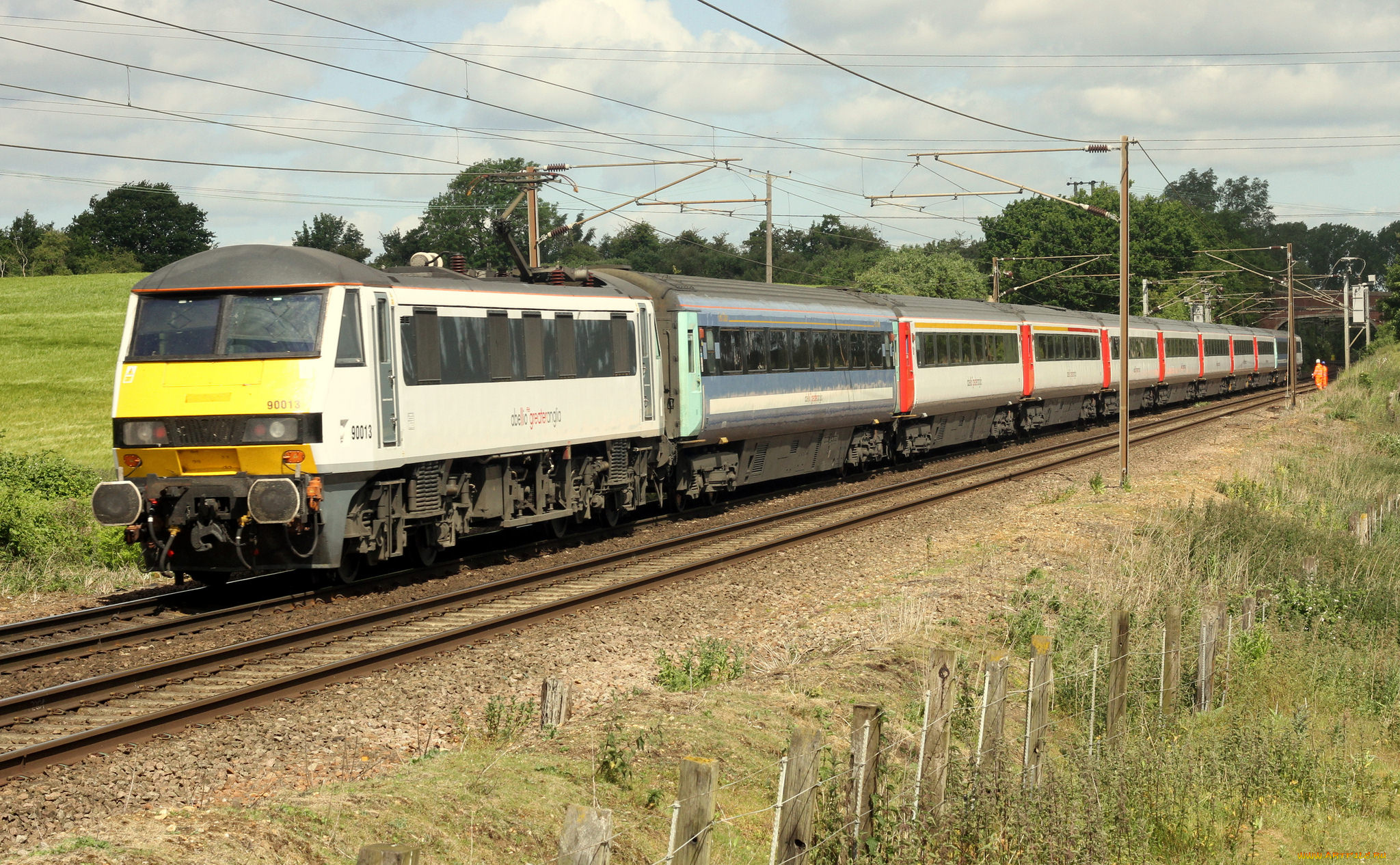 техника, электровозы, состав, локомотив, дорога, железная, рельсы