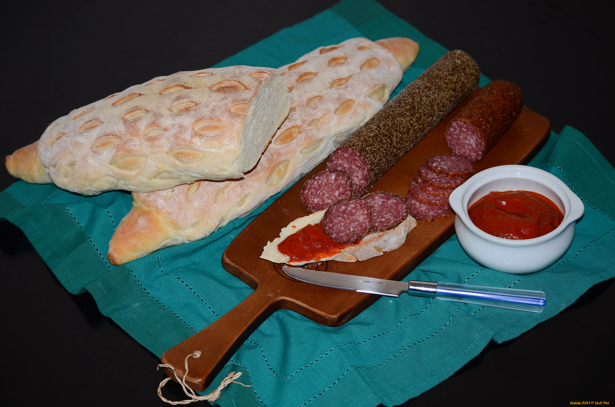 еда, колбасные, изделия, паста, салями, лаваш