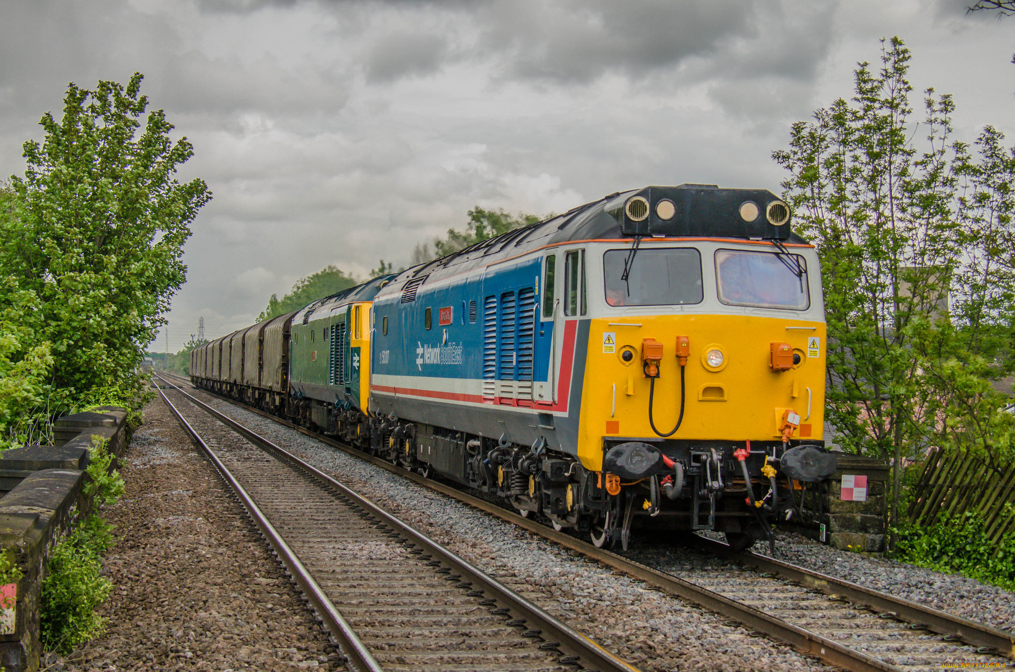 техника, поезда, локомотив, состав, рельсы, железная, дорога