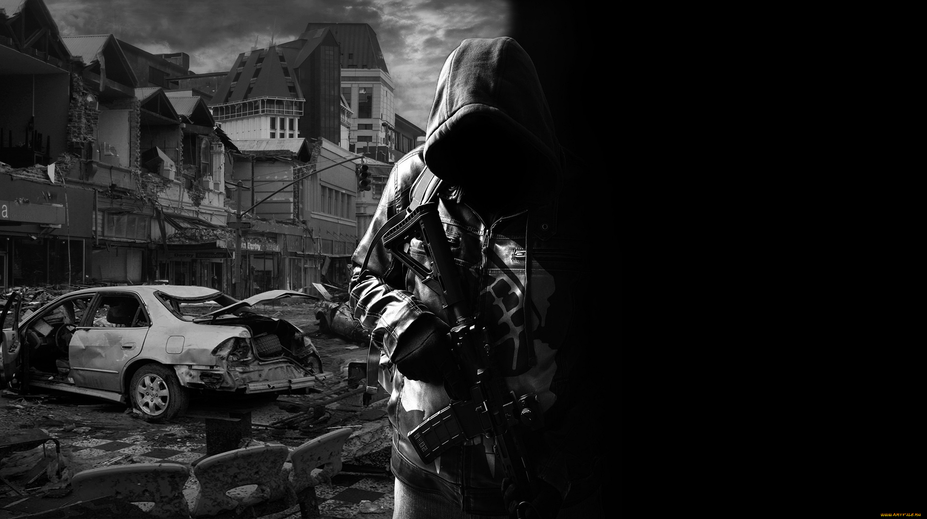 оружие, армия, спецназ, куртка, капюшон, мужчина