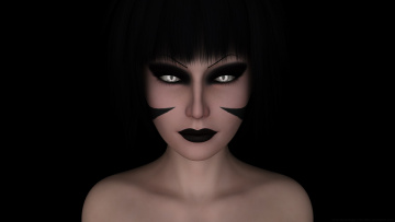 Картинка 3д+графика портрет+ portraits фон взгляд девушка