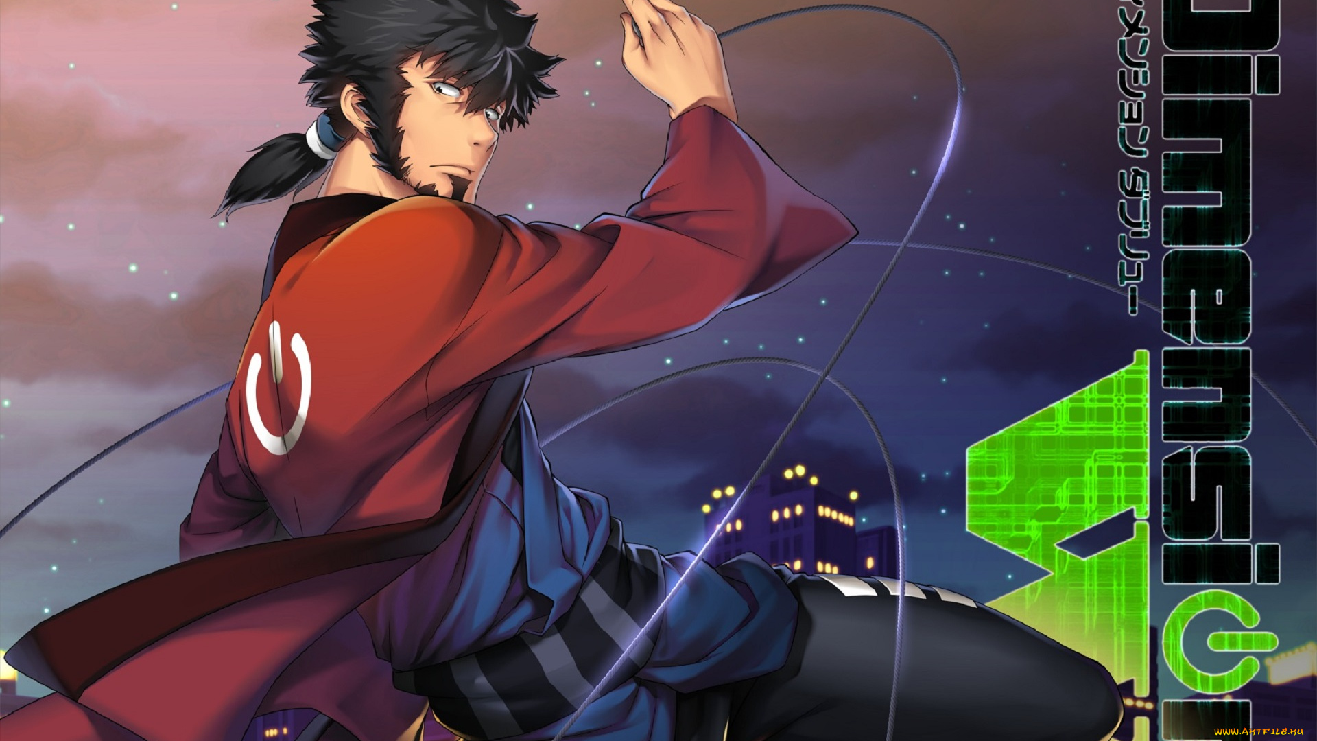 аниме, dimension, w, мужчина, игла, трос, мабучи, кома