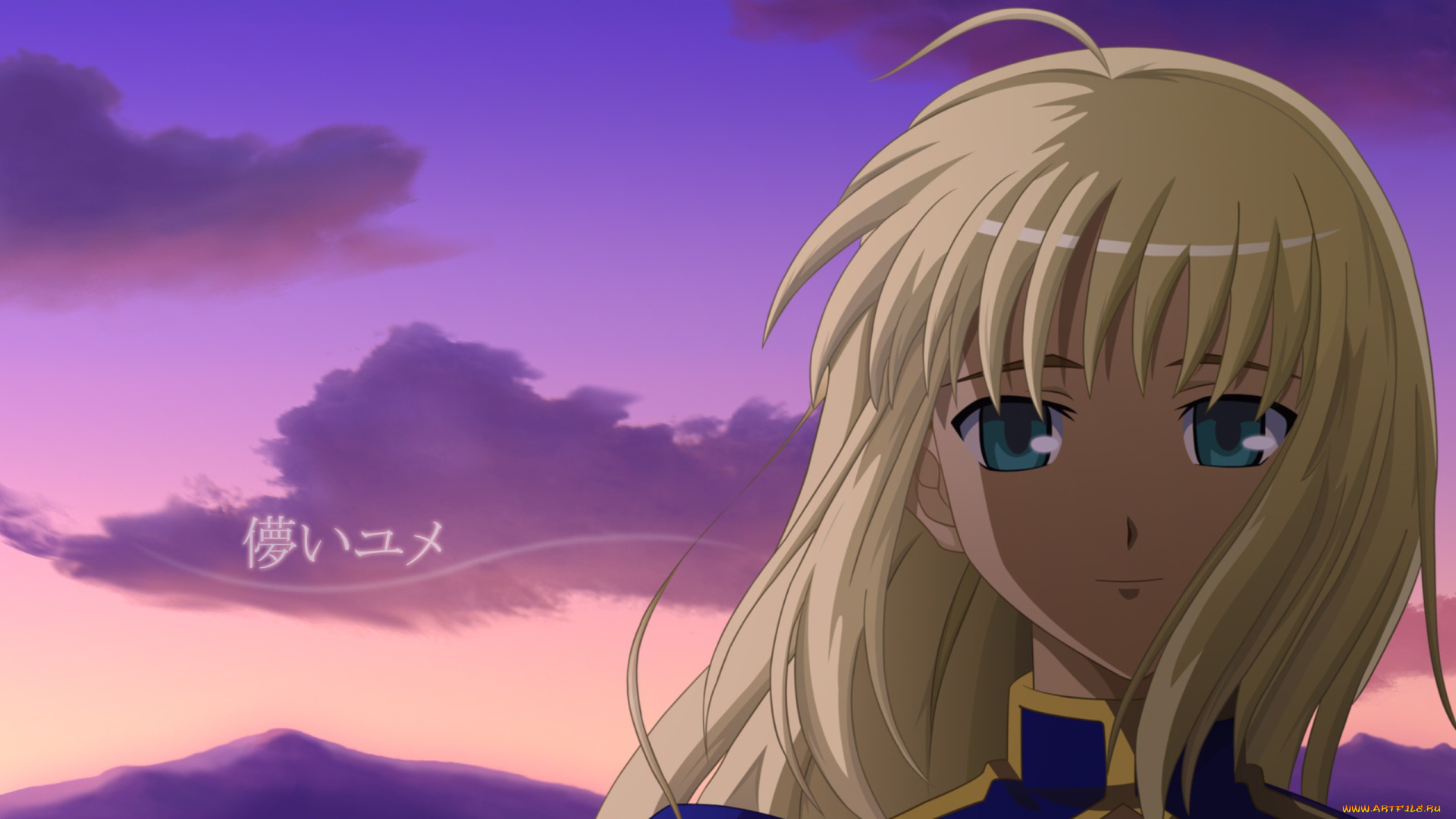 аниме, fate, stay, night, фон, взгляд, девушка