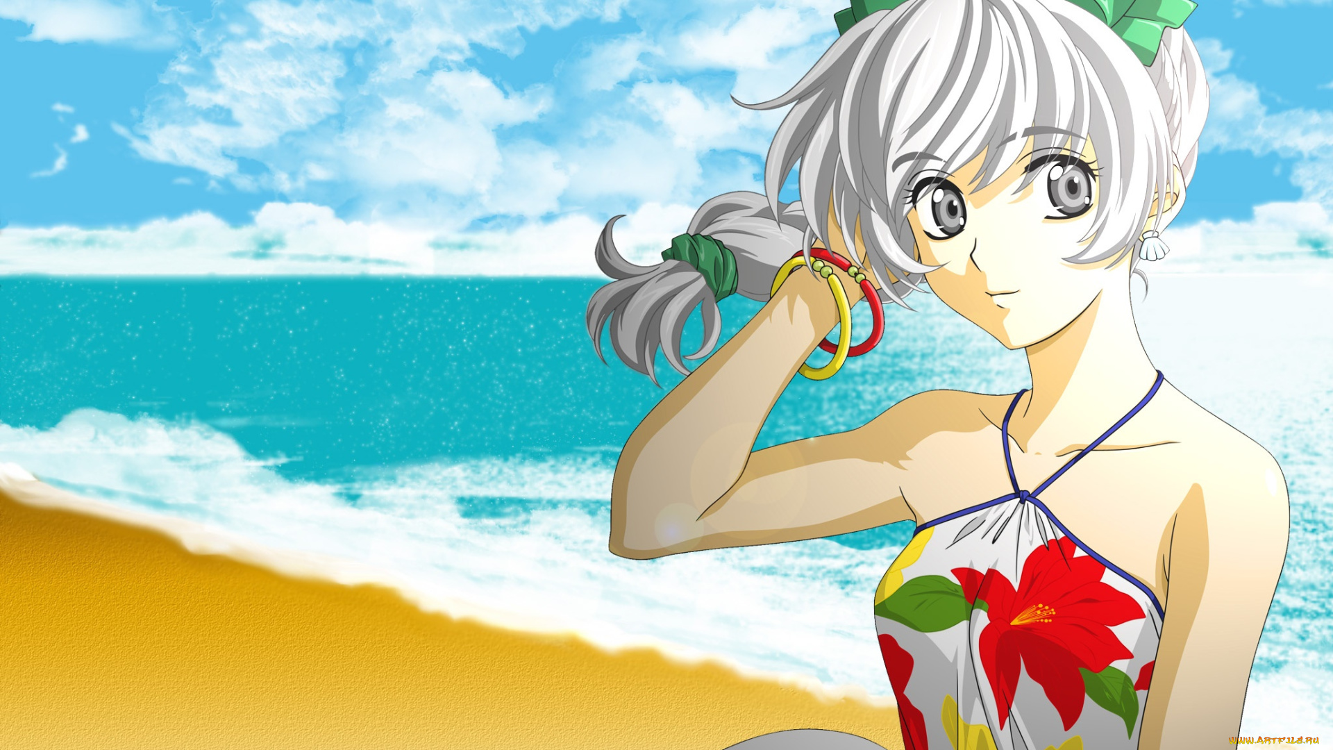 аниме, full, metal, panic, фон, взгляд, девушка